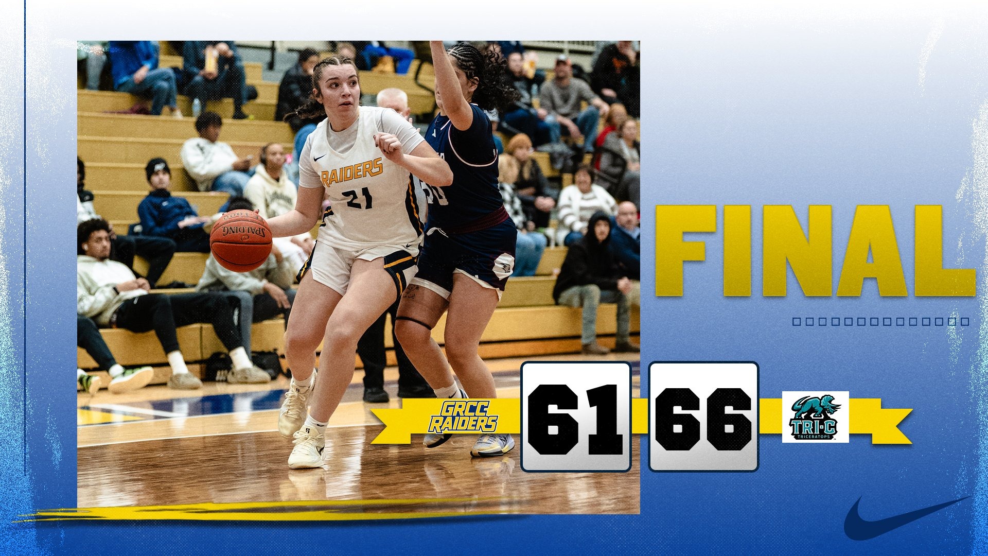 12-20-24 GRCC women lose 66-61