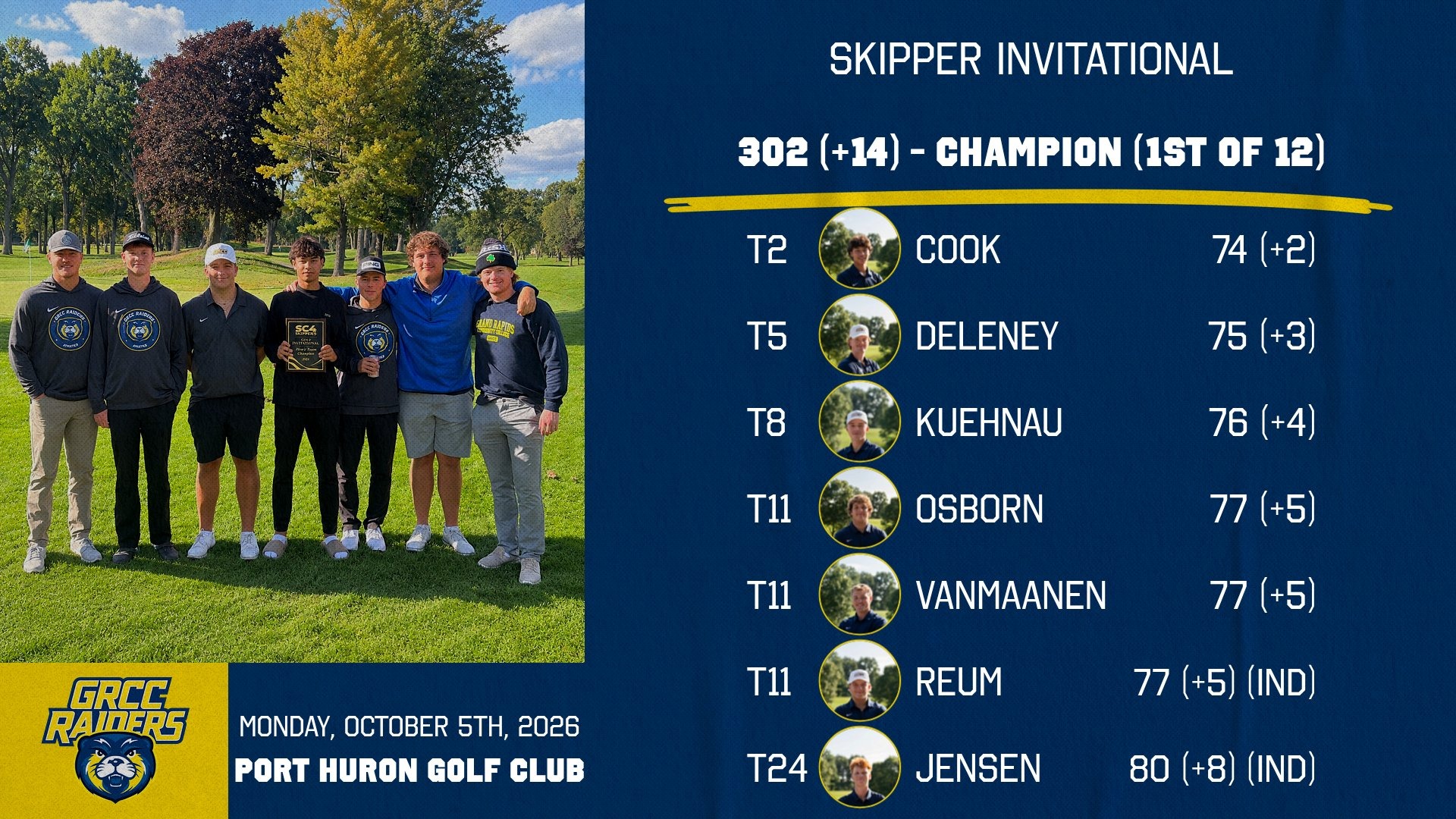 10-5-26 golf 1st place
