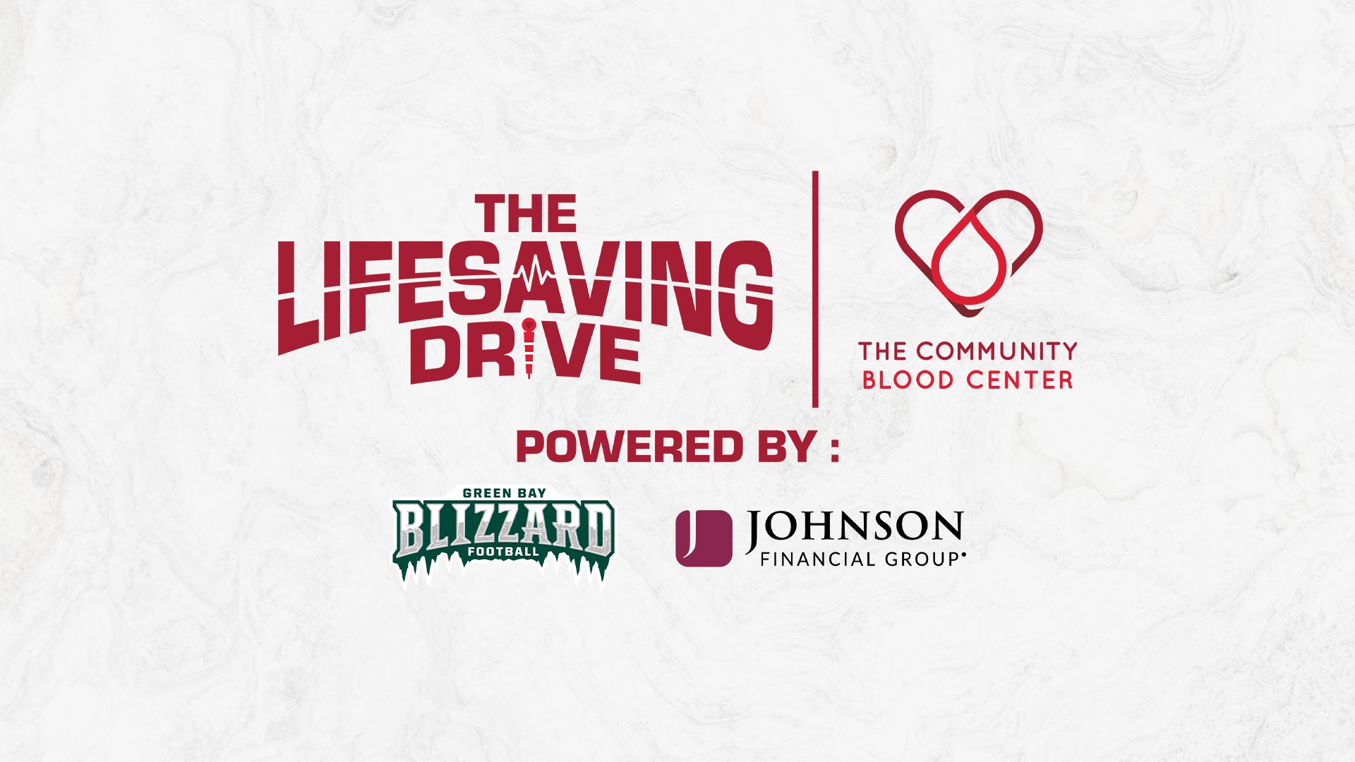 life saving drive announcement cover image - full color wordmark on light
