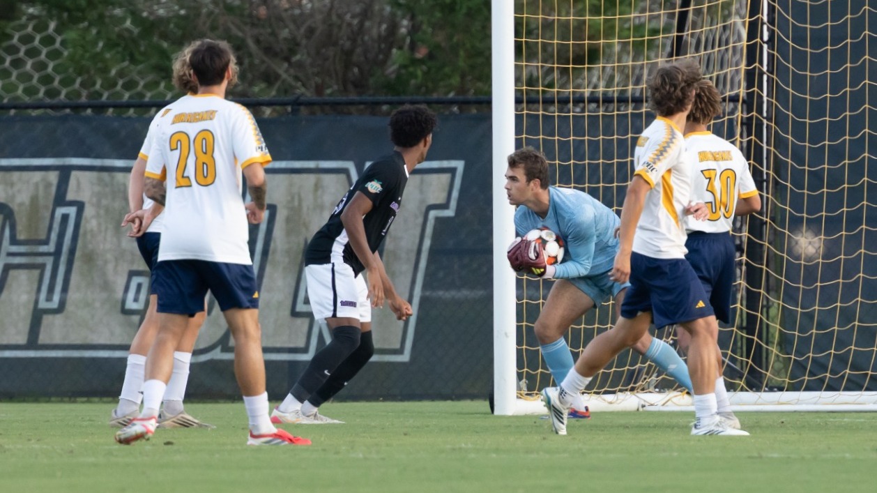 Nathan Grady Hugs Ball for Save vs Middle Georgia