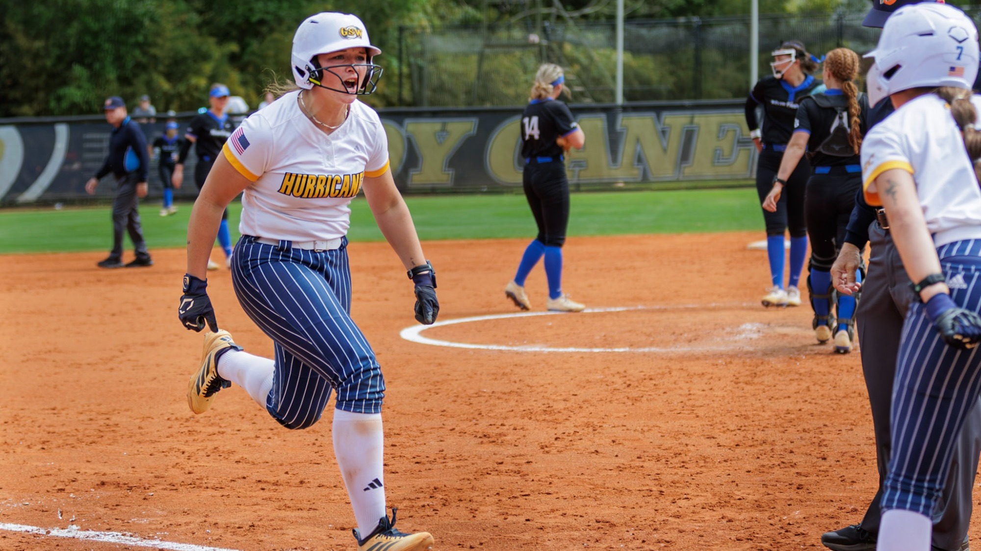 Baelee Garland Rounding Third after HR vs UNG