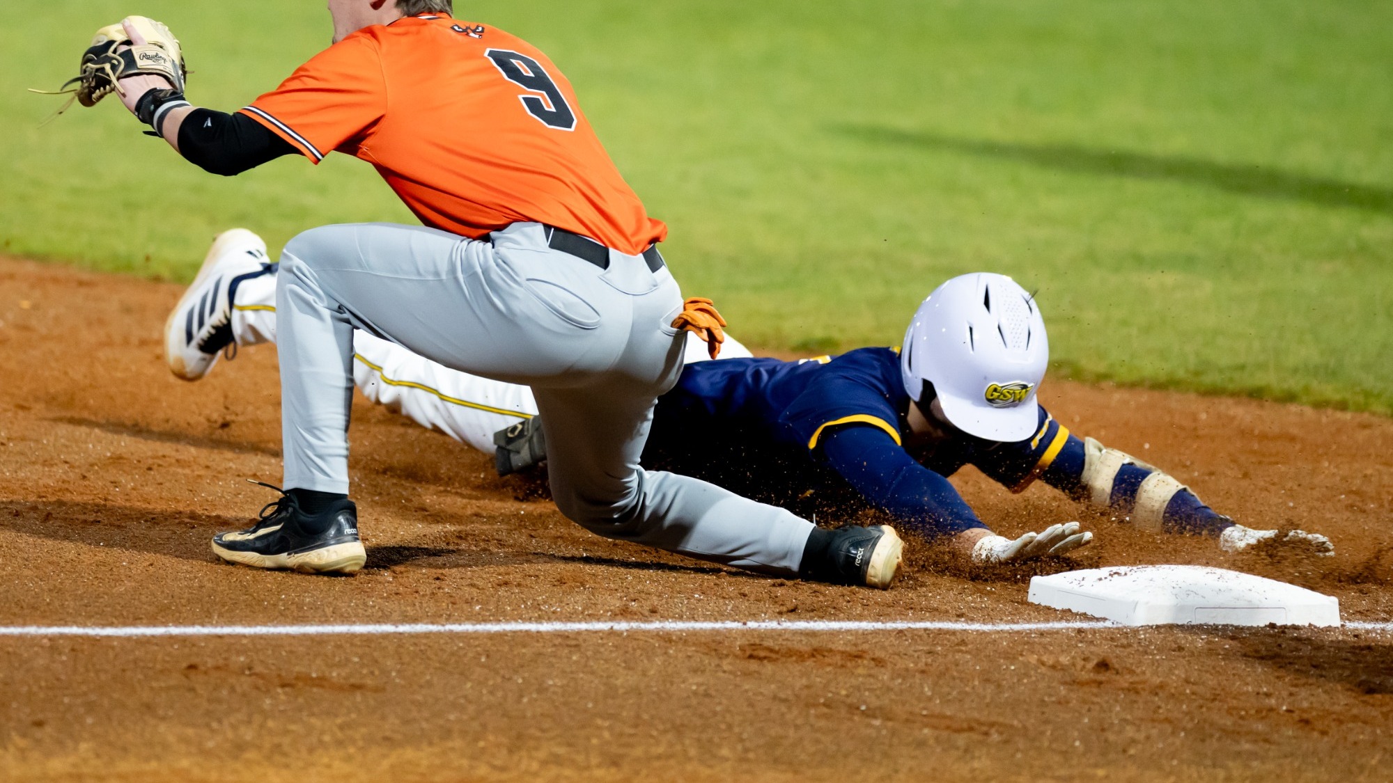 Sliding into third against Auburn Montgomery