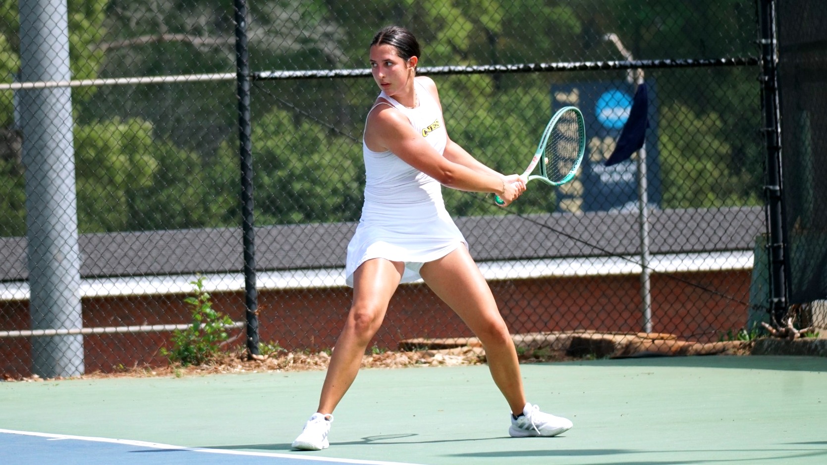 Rodrigues backhand against Middle Georgia singles