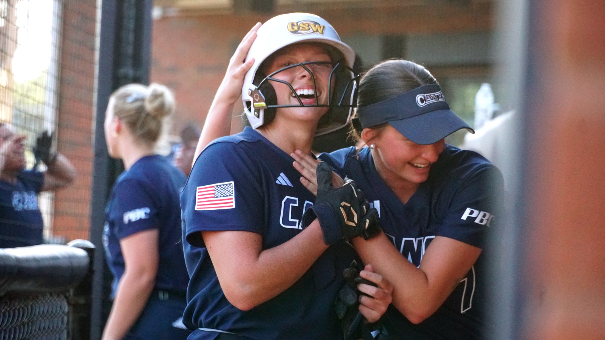 McDonald in dugout after home run