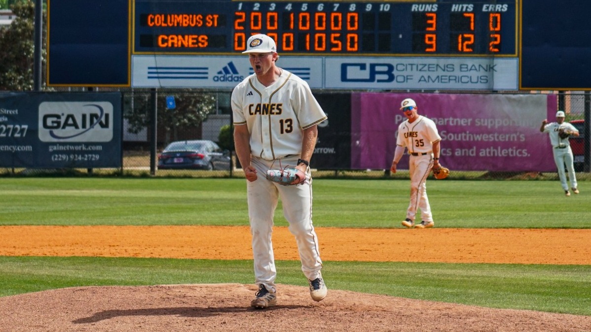 Raper celebrates last pitch against Columbus State