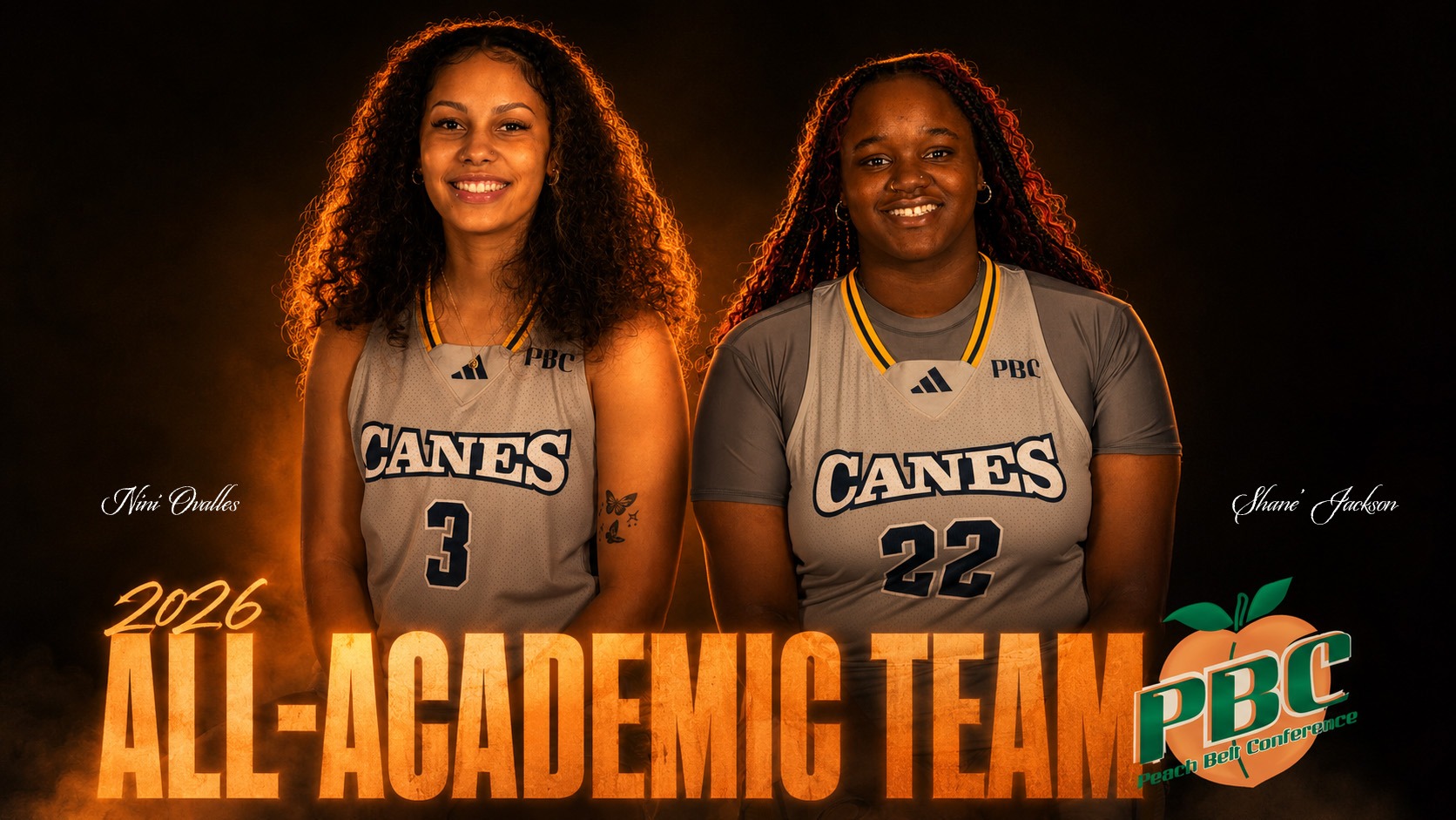 Ovalles and Jackson All Academic Team