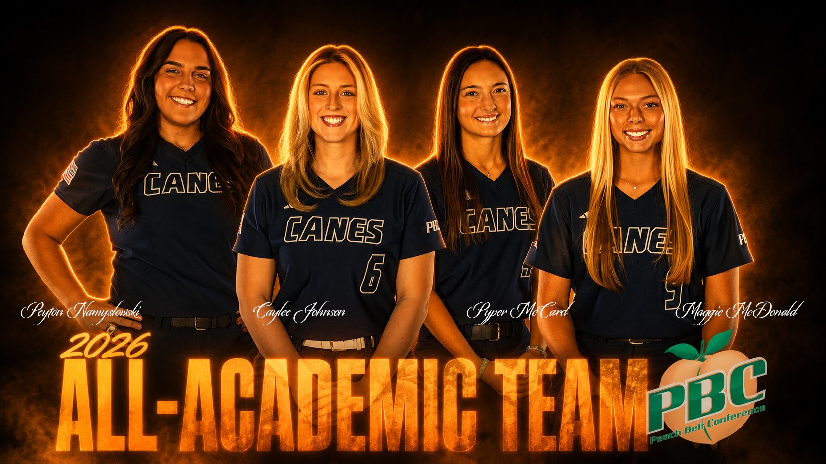 Softball PBC All Academic Team