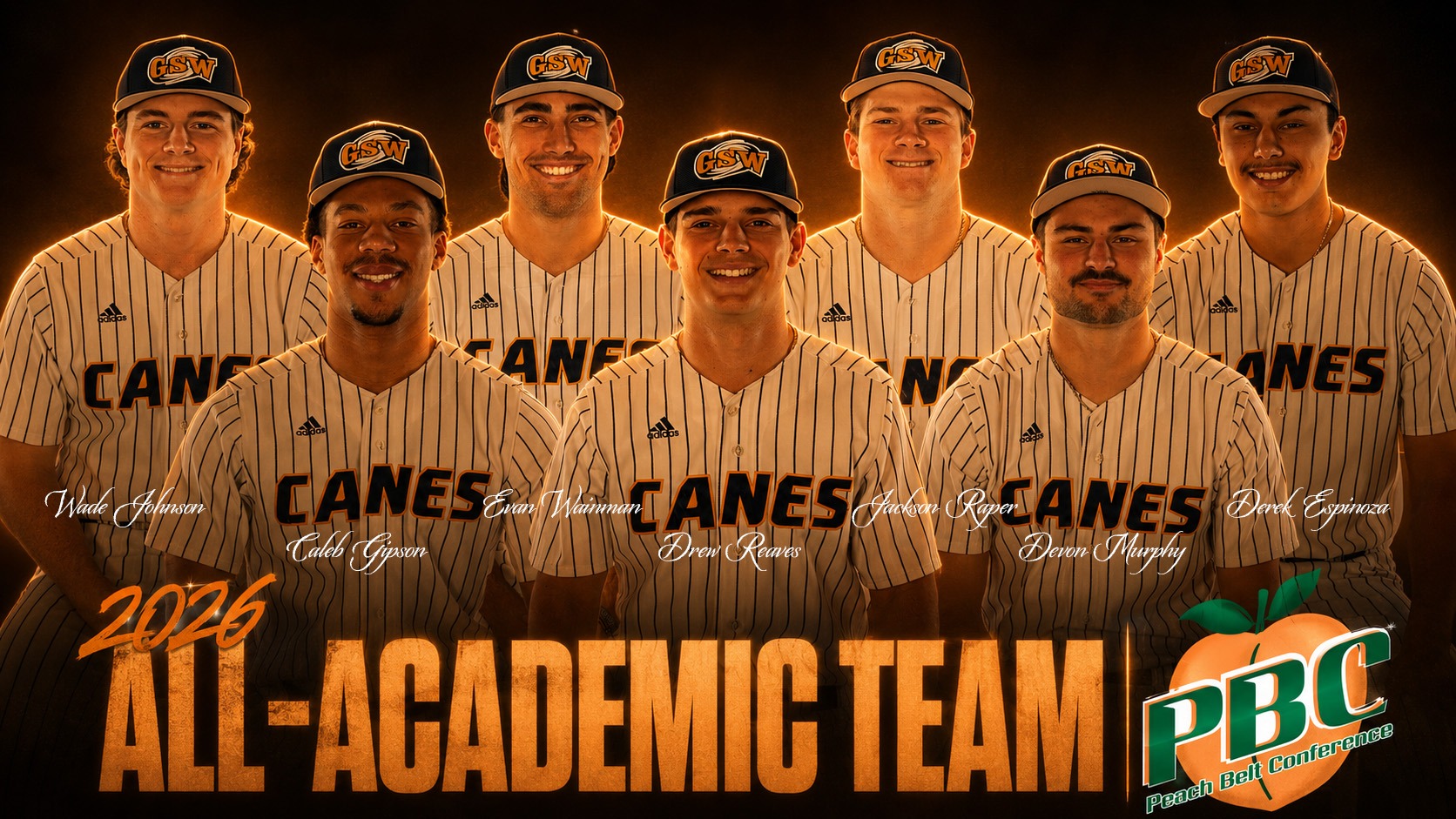 Peach Belt Conference Baseball All Academic Selections