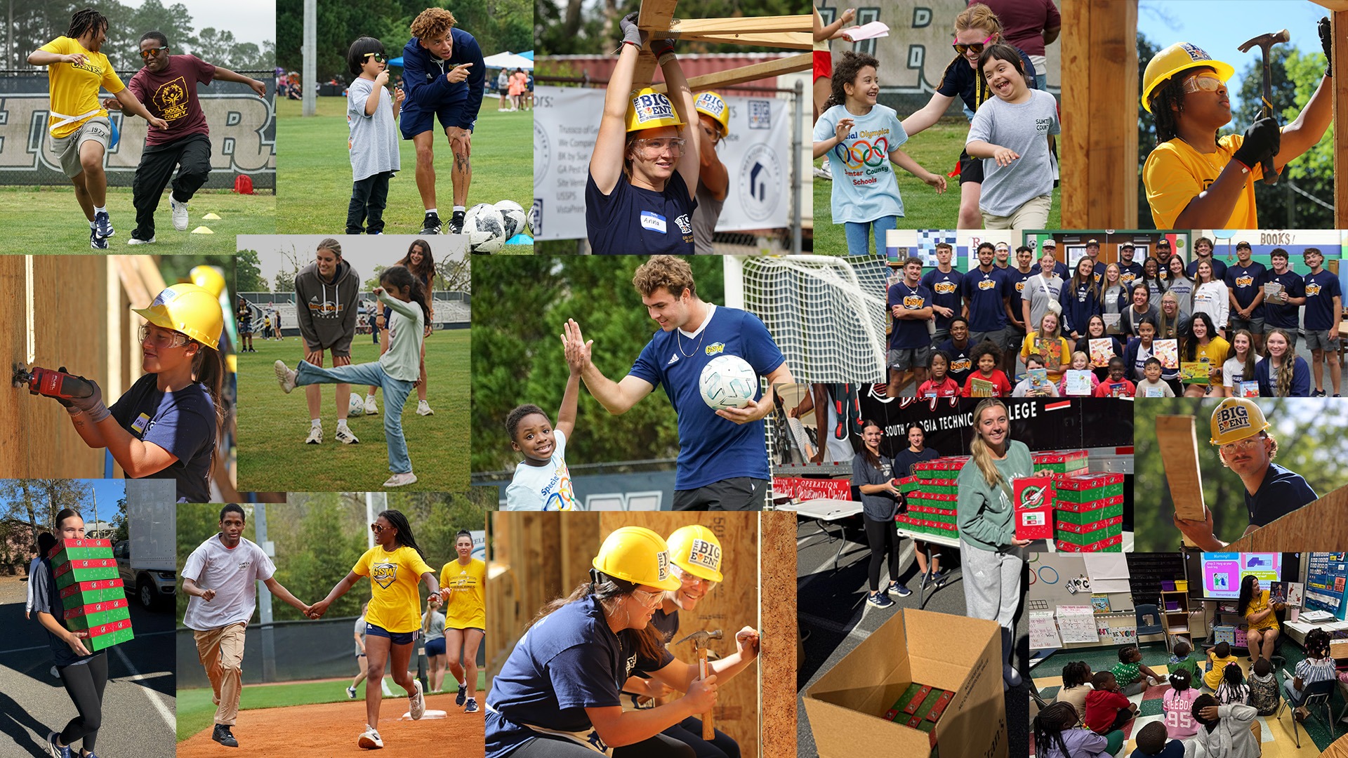 Collage of GSW Students Volunteering in 2025-26