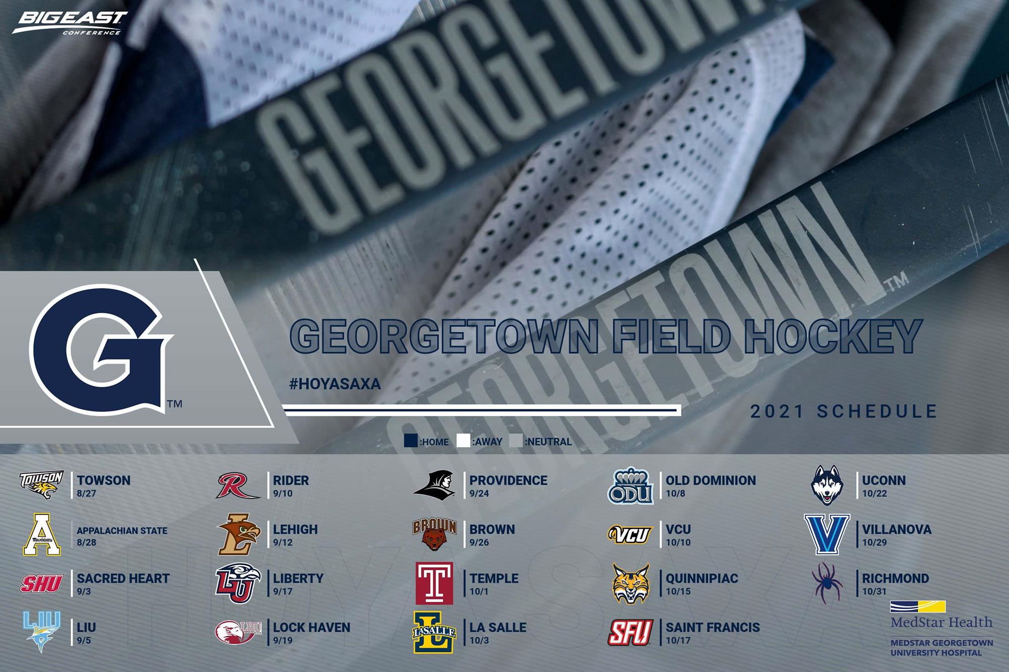 Field Hockey Releases 2021 Schedule Presented by MedStar Health