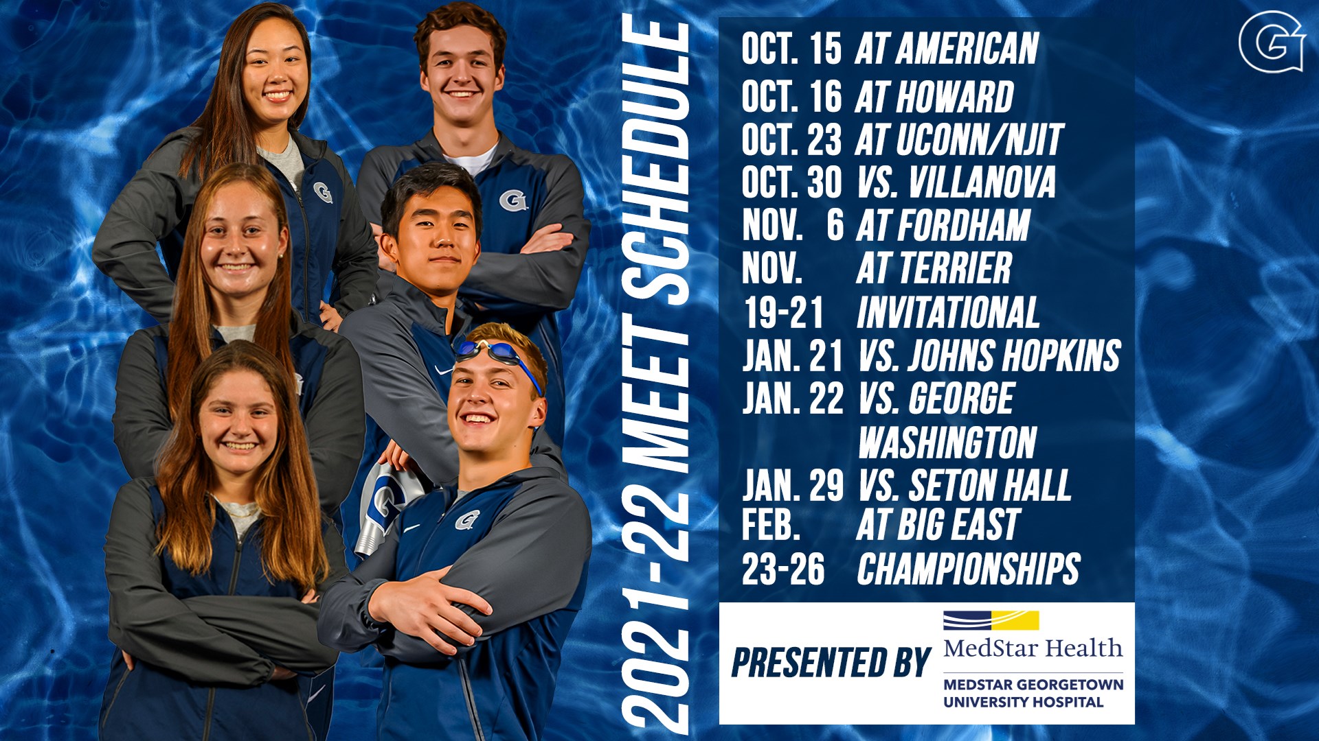 Swimming & Diving Announces 202122 Schedule Presented by MedStar