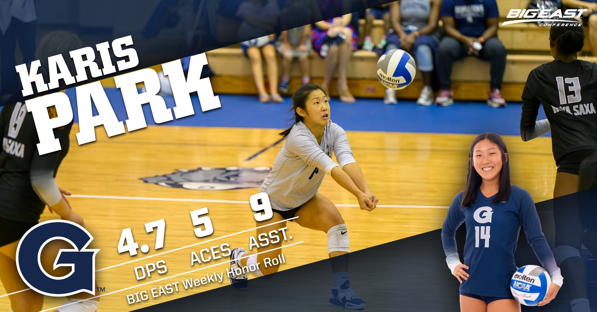 Karis Park Named to BIG EAST Weekly Honor Roll University