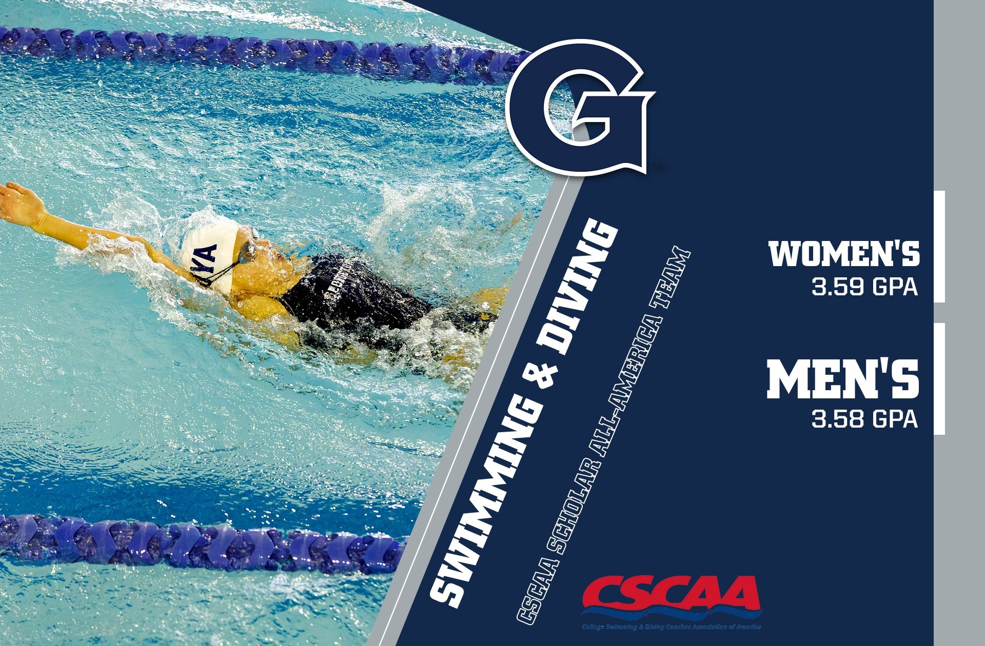 Swimming & Diving Named to CSCAA Scholar All-America Teams  