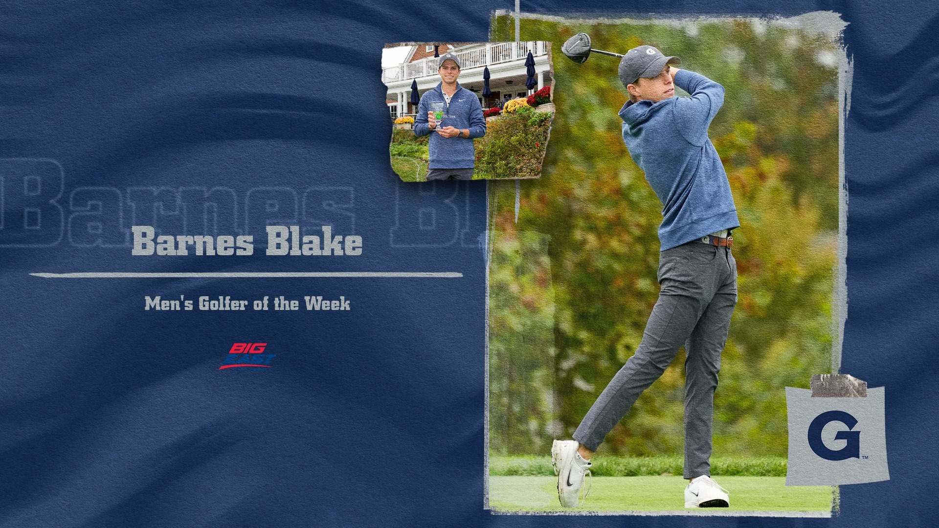 BE Men's Golfer of the Week Barnes Blake