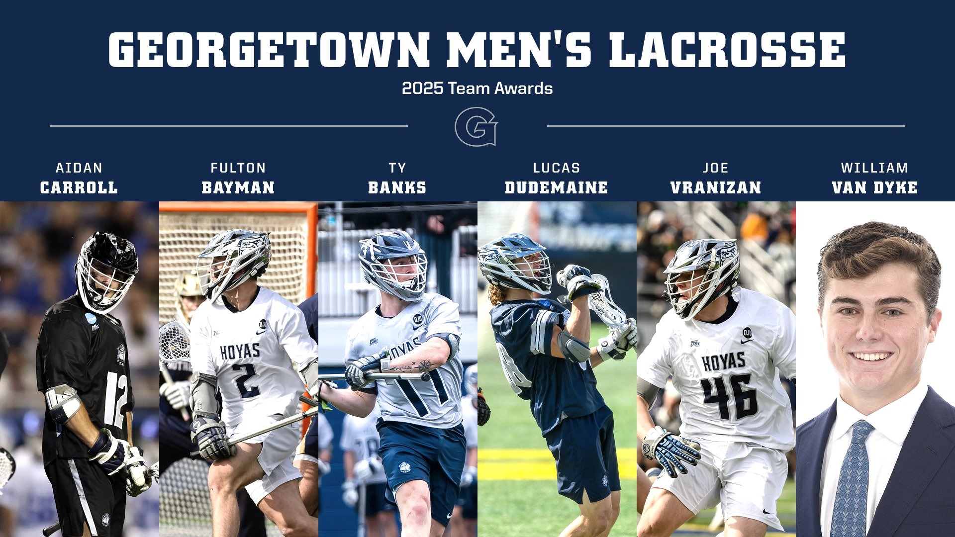 2025 Georgetown Men's Lacrosse Team Awards