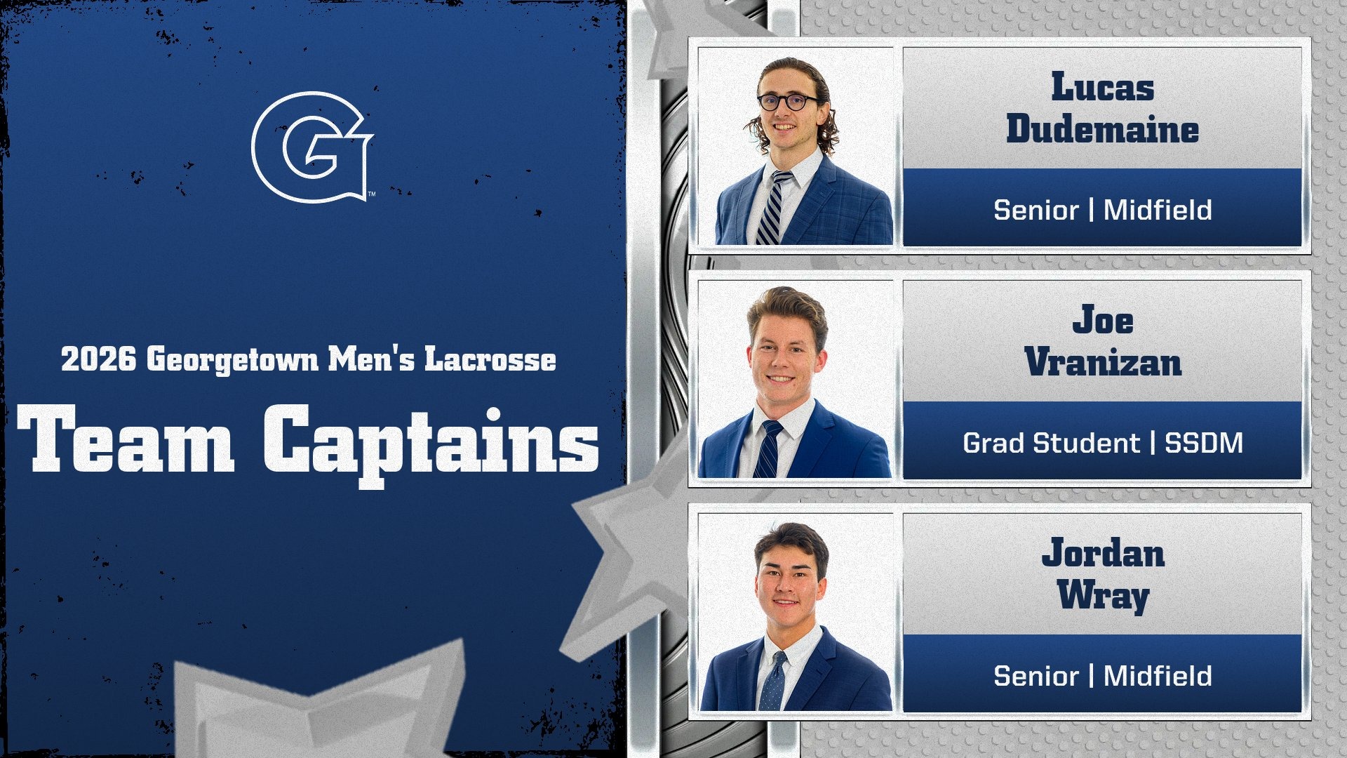 2026 Georgetown Men's Lacrosse Captains