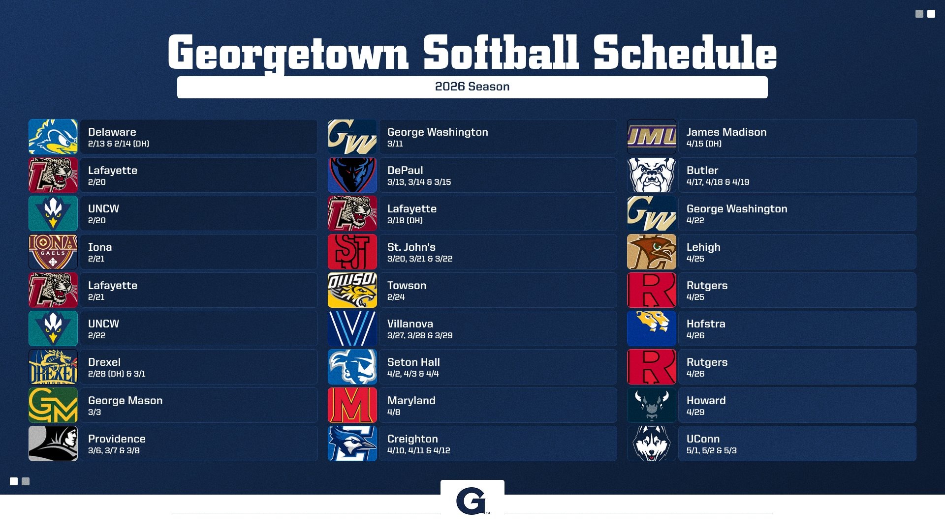 2026 Softball Schedule 
