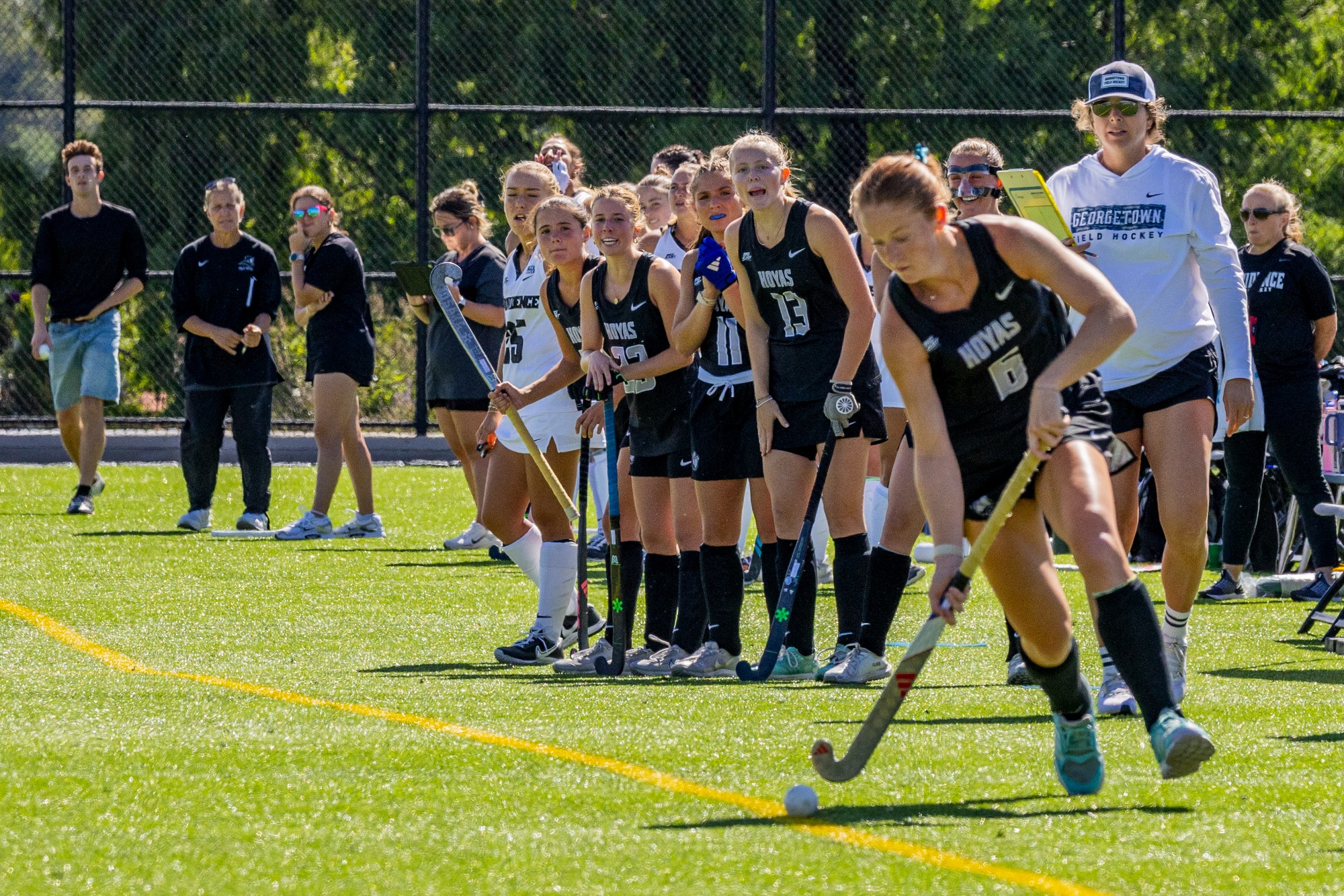 Scenes as the Georgetown University women’s field hockey team hosts Providence on Friday, Sept. 25, 2026.