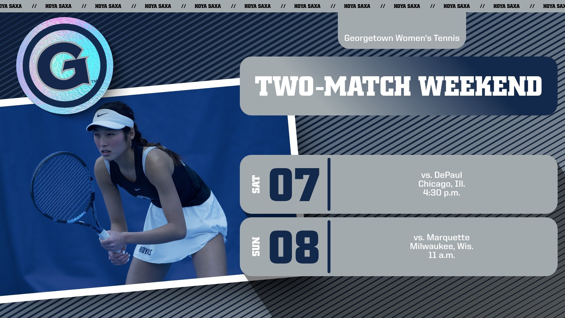 WTenn vs Depaul and Marquette Graphic