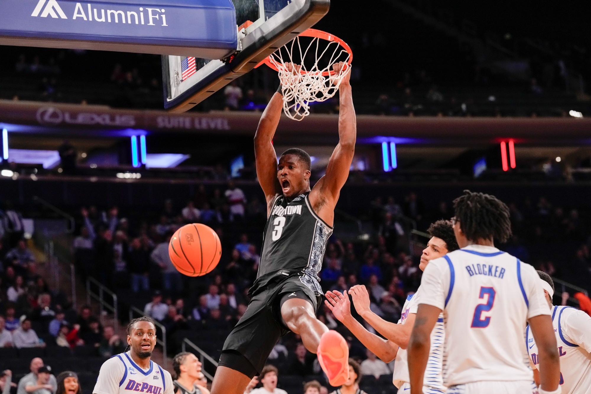 NEW YORK, NY - MARCH  11:  during the first half of the Big East Men’s Tournament first round at Madison Square Garden on March, 11, 2026 in New York City. (Photo by Porter Binks)