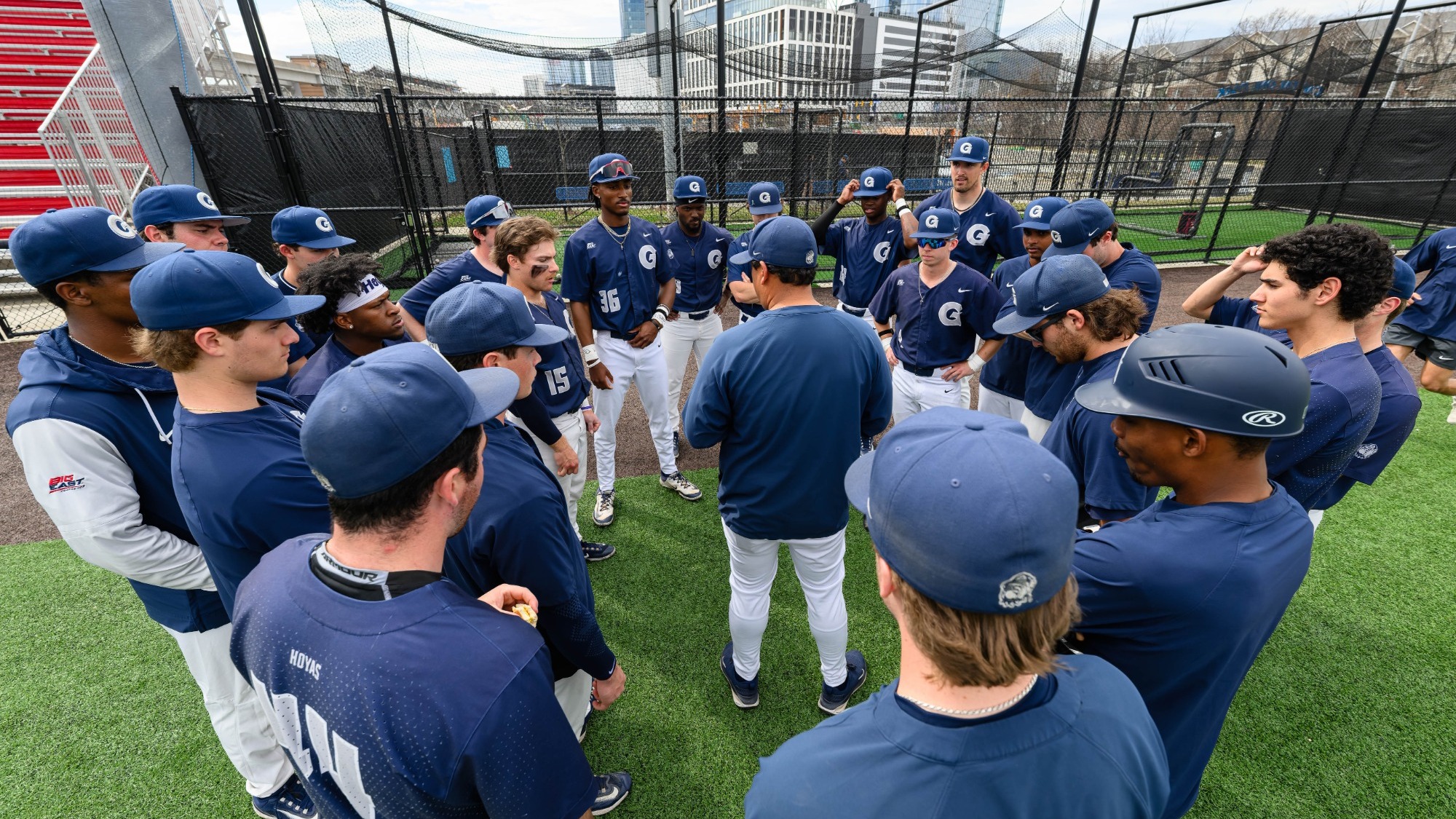 GU Baseball Huddle