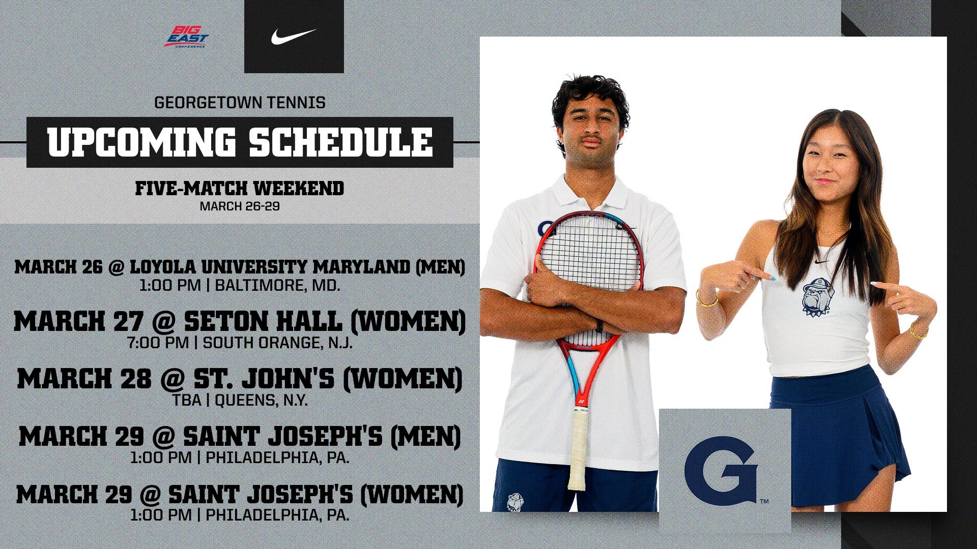 Men's and Women's Tennis