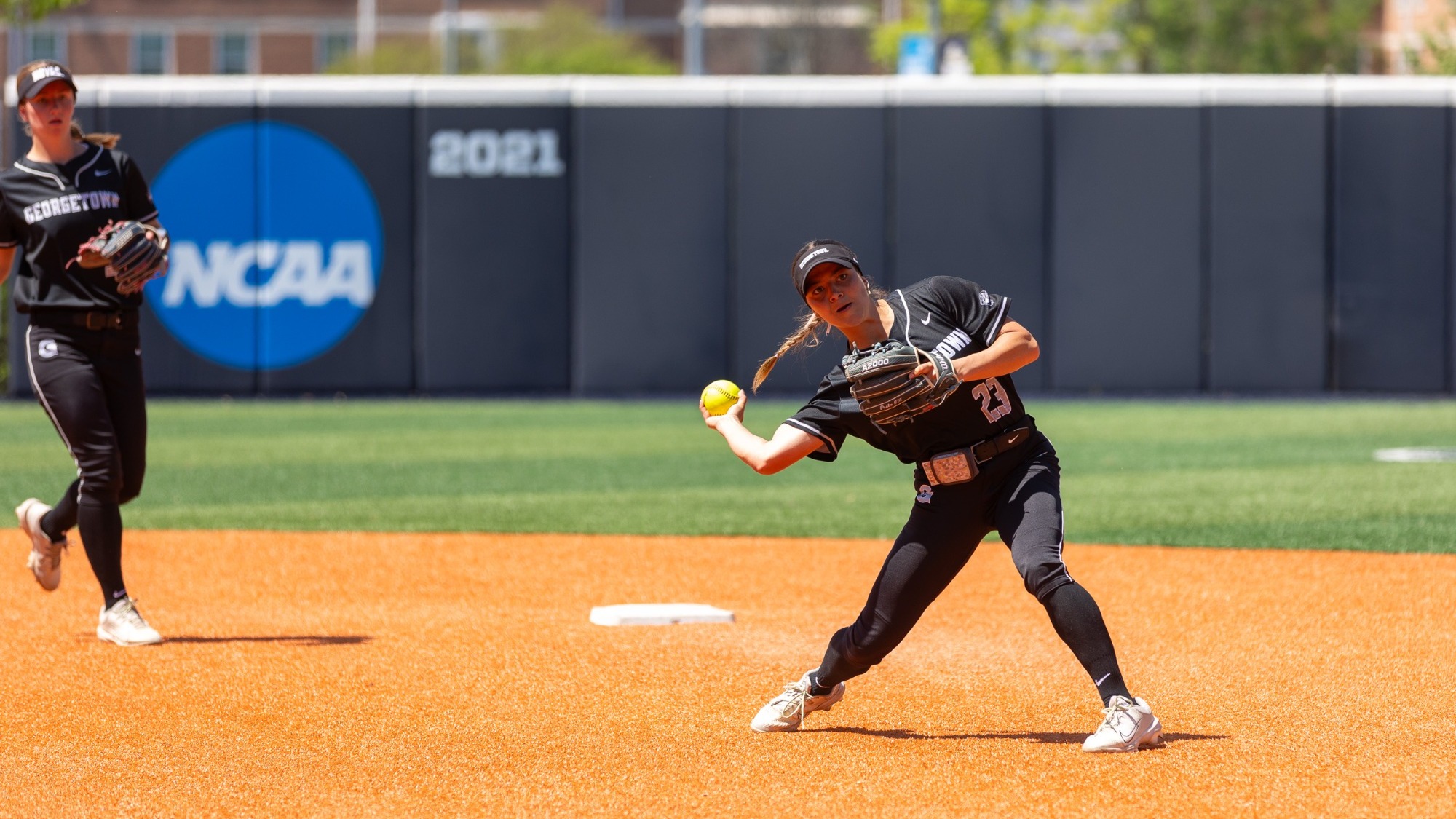Brooke Rebhan throwing