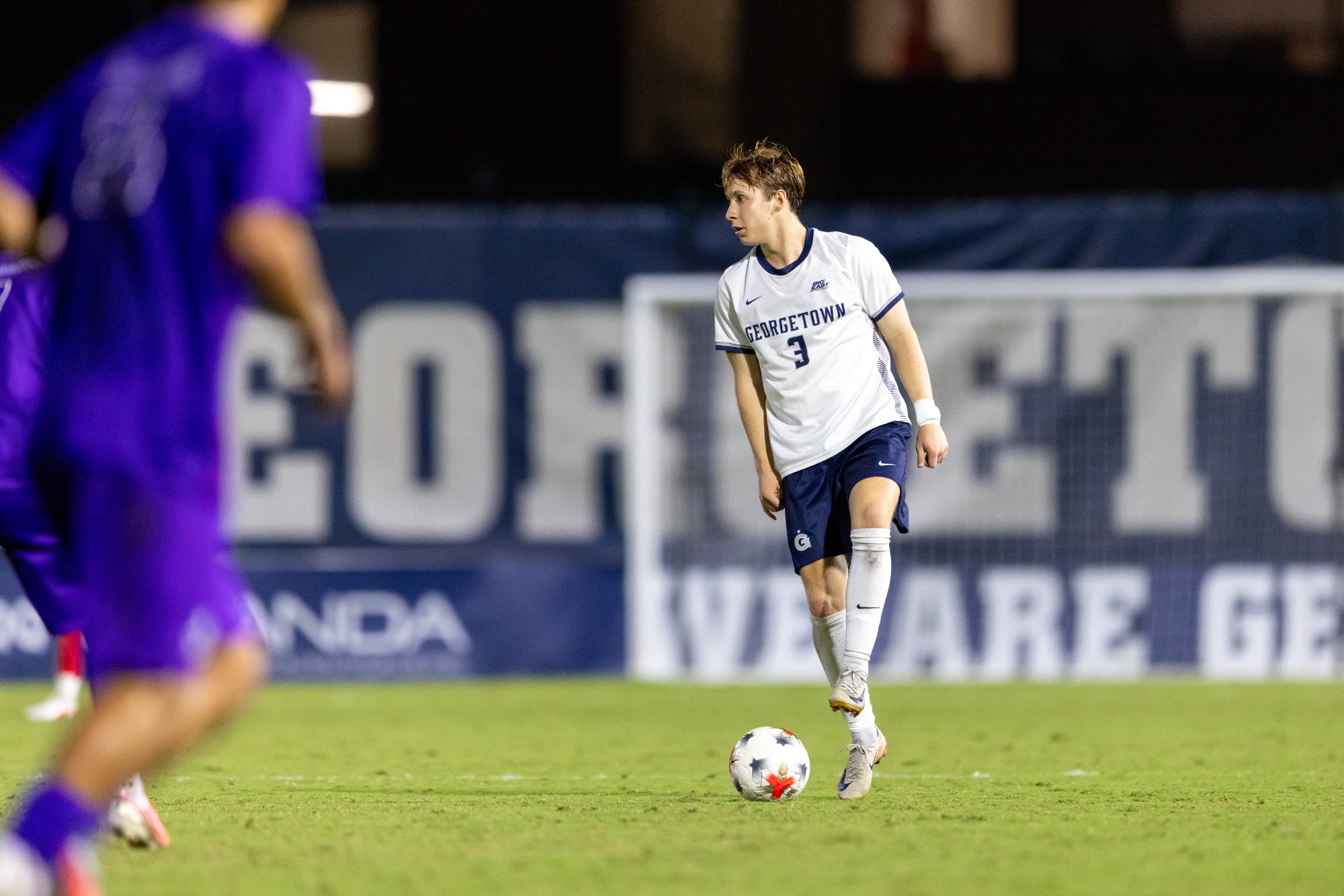 Men’s Soccer v. Evansville at Shaw Field in Washington, D.C., on Sept. 21, 2026. (Riley N. Sims/Georgetown Athletics)