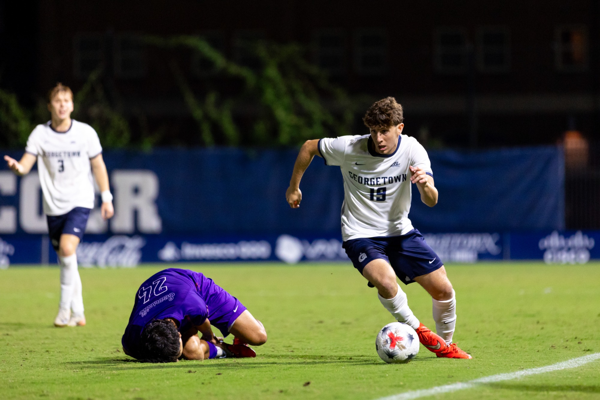 Men’s Soccer v. Evansville at Shaw Field in Washington, D.C., on Sept. 21, 2026. (Riley N. Sims/Georgetown Athletics)