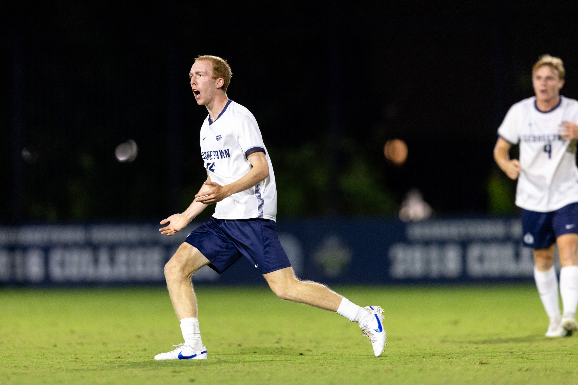 Men’s Soccer v. Evansville at Shaw Field in Washington, D.C., on Sept. 21, 2026. (Riley N. Sims/Georgetown Athletics)