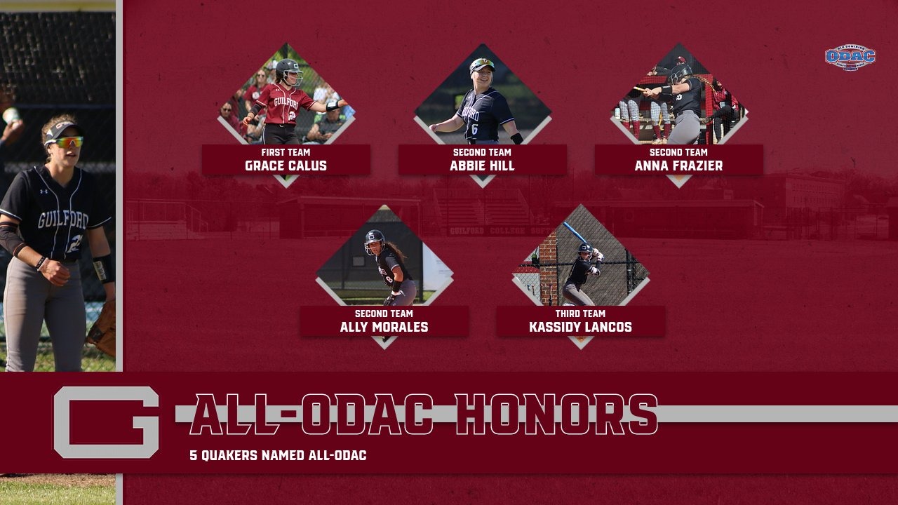 Softball Earns Five AllODAC Awards Guilford College
