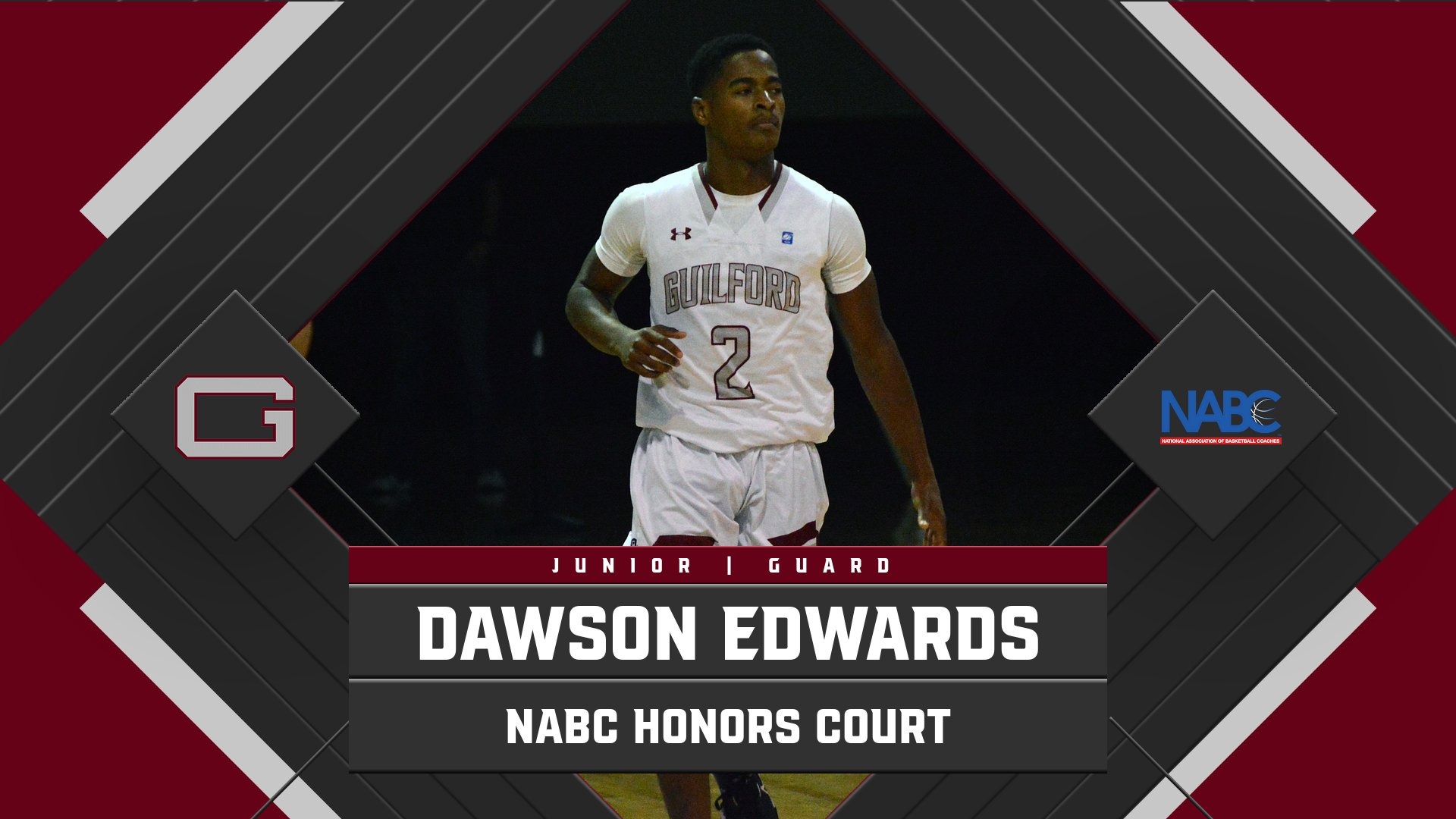 Edwards Named NABC Honors Court Guilford College