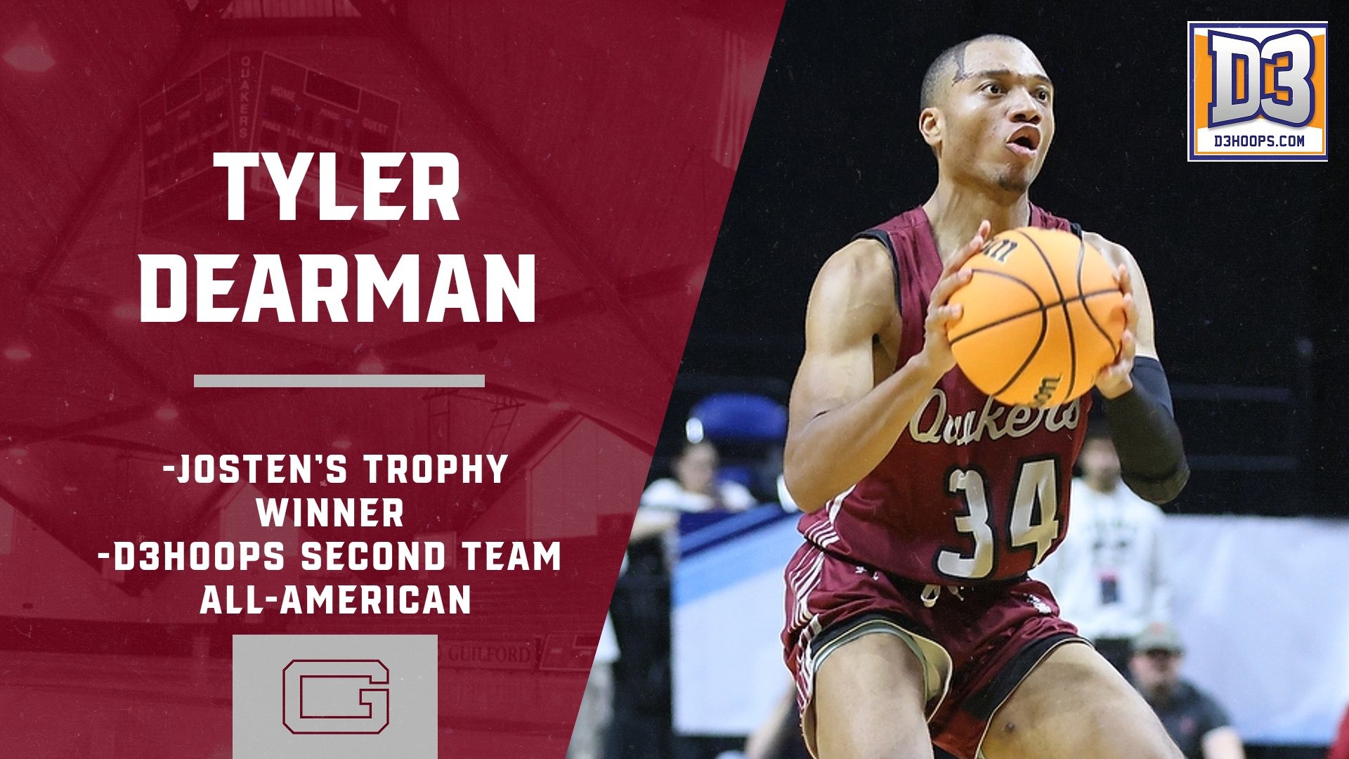 Dearman Recognized as Most Outstanding DivisionIII Player With Josten