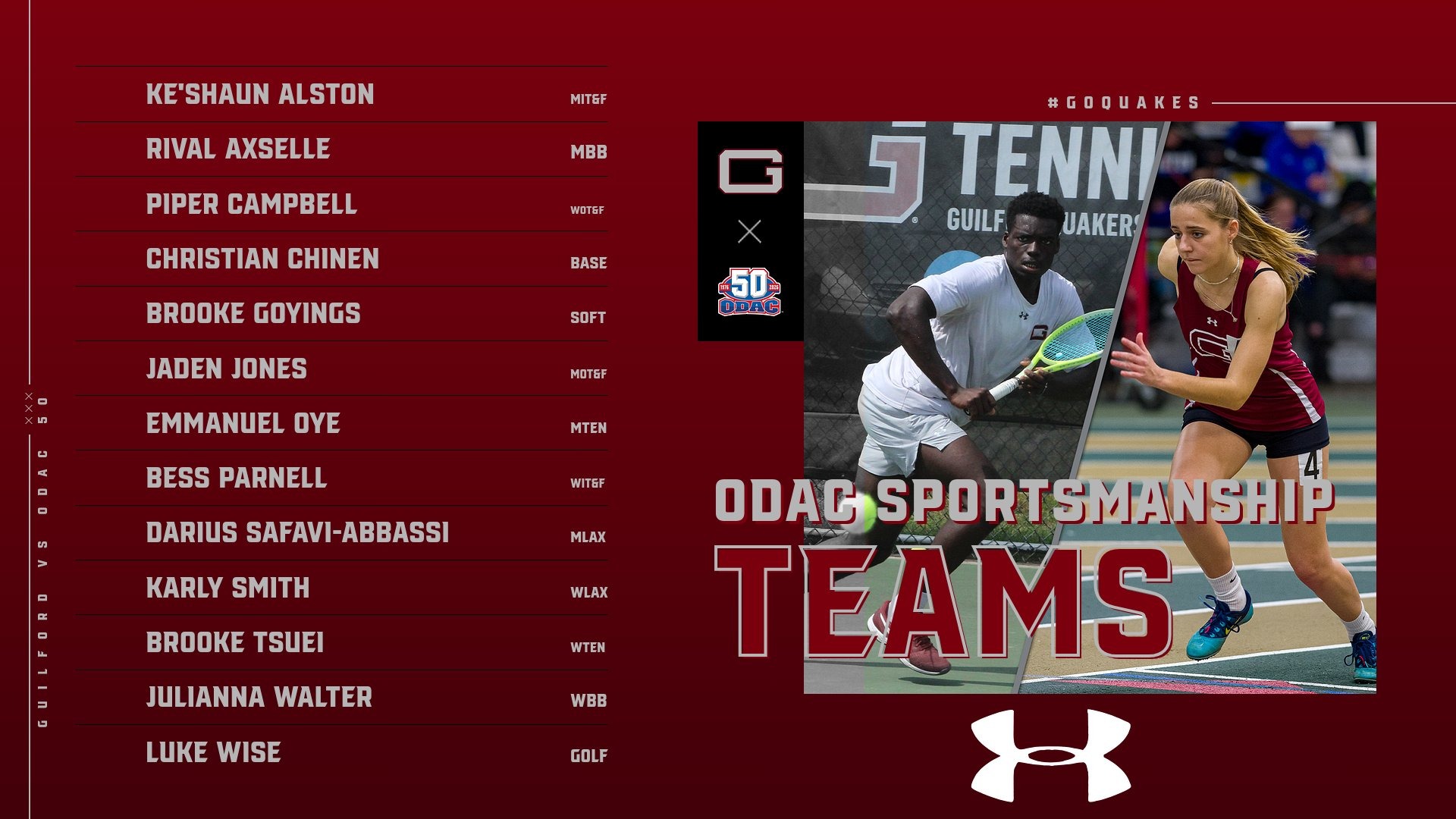 ODAC Sportsmanship Winter-Spring 2025-26