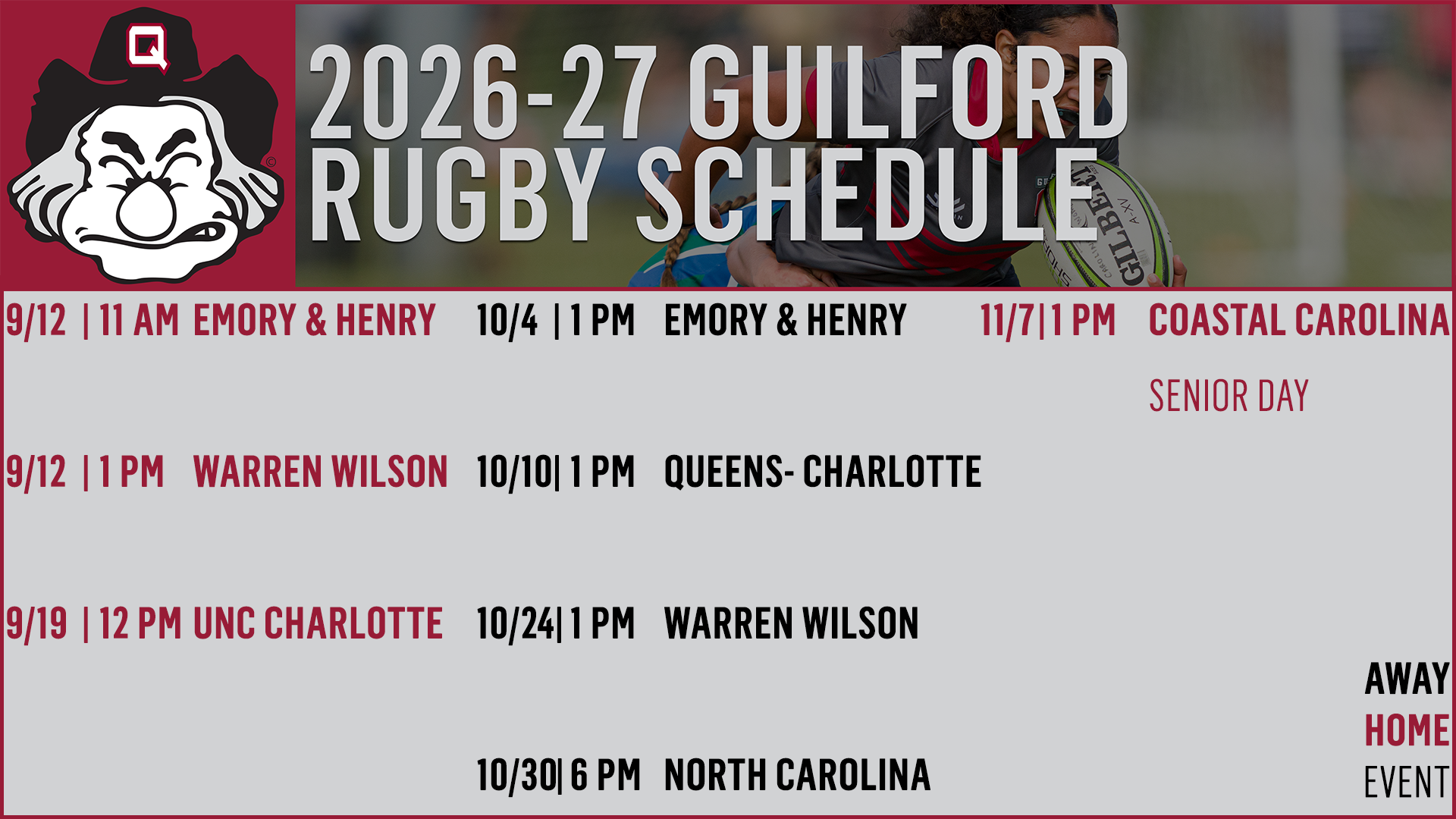 2026 Rugby Schedule Release