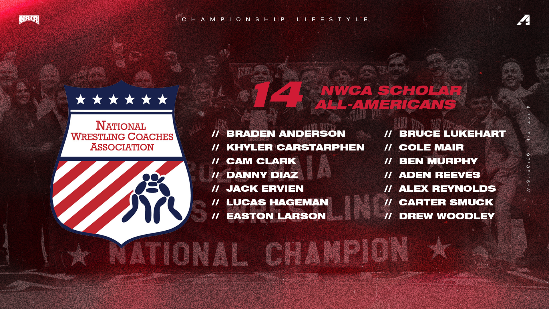 NWCA SCHOLAR ATHLETES 