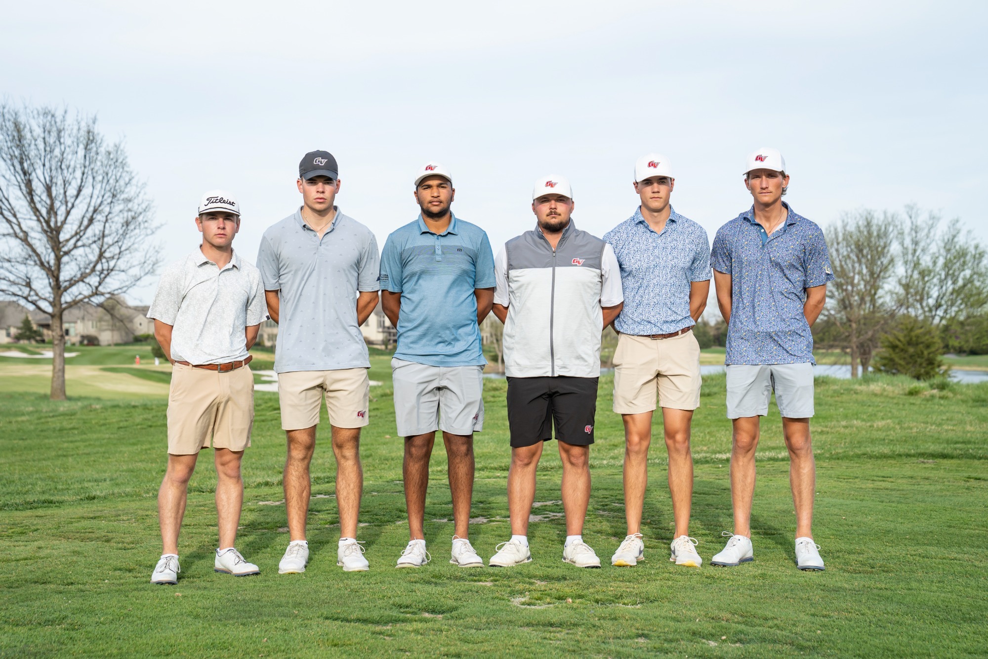 Team Photo of Men's Golf at Conference. 3rd place finish
