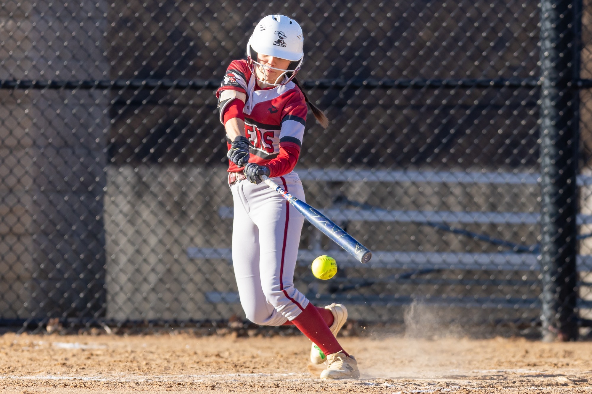 Elena Martinez Squares up to slap bunt against Martin Luther (4/8/26)