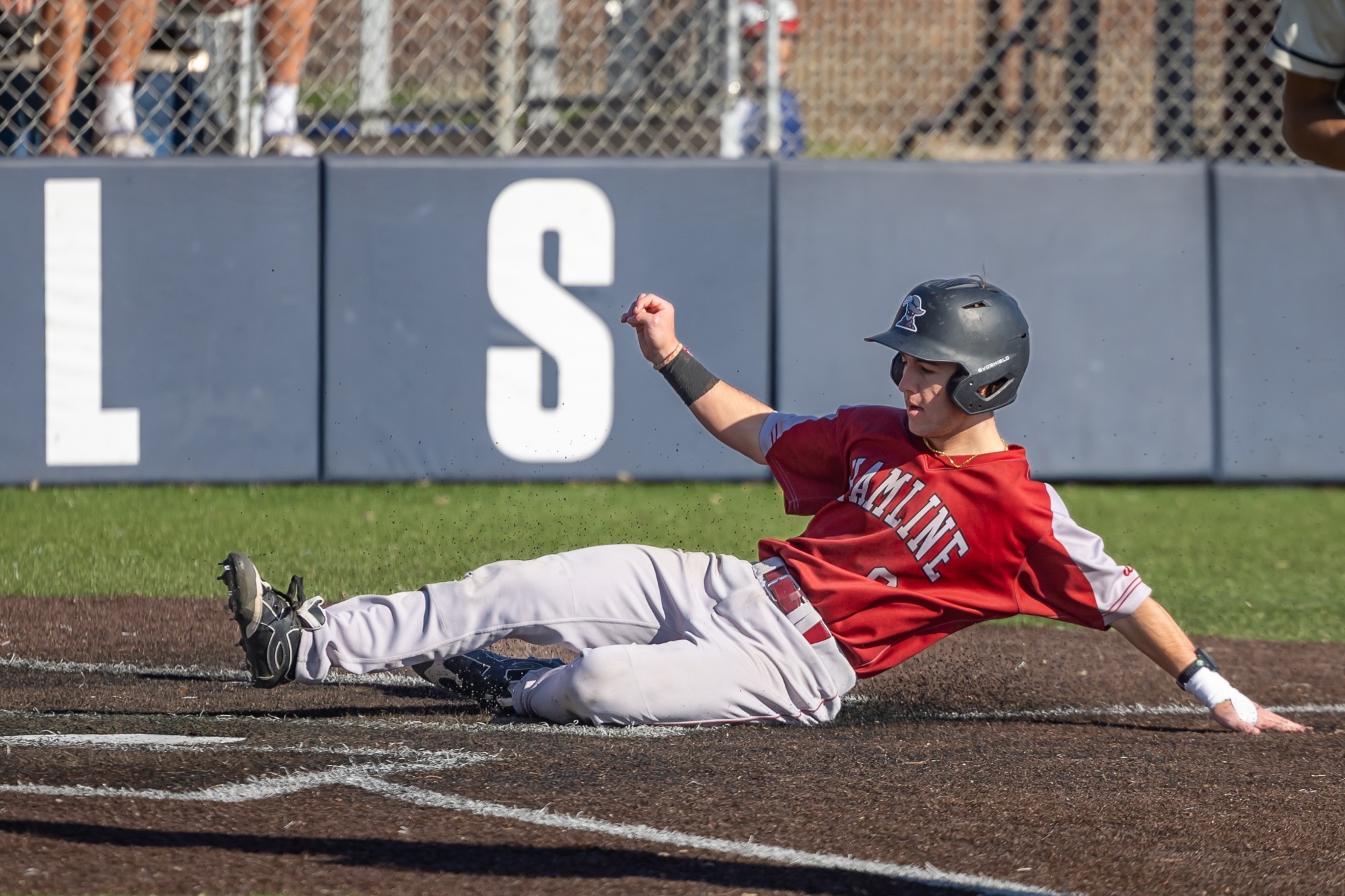 Owen Hodson slides into home safely against Bethel (3/29/26)