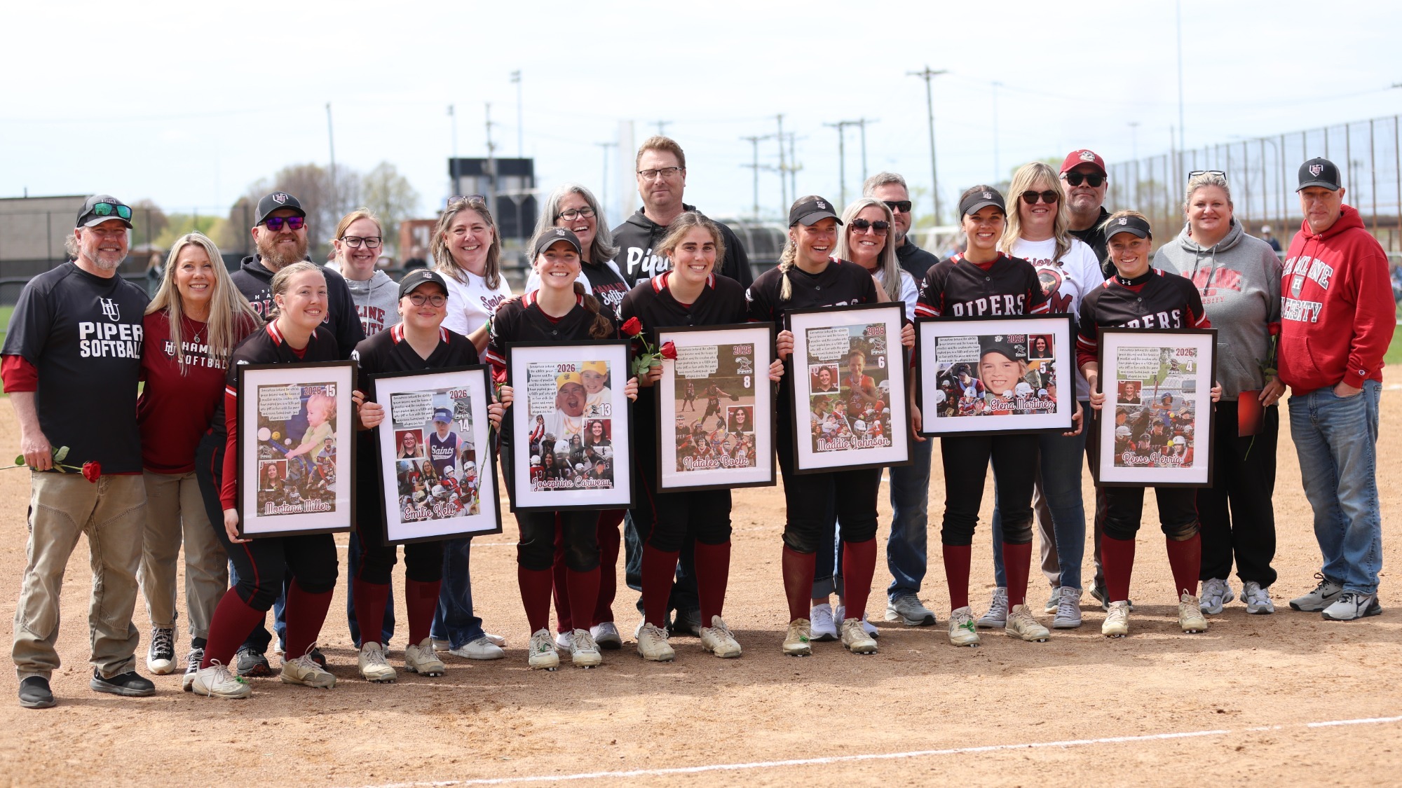 Softball seniors and families 2026
