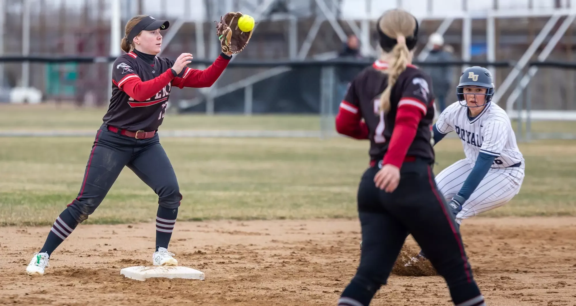 Jo Cariveau fielding the ball against Bethel (4/7/26)