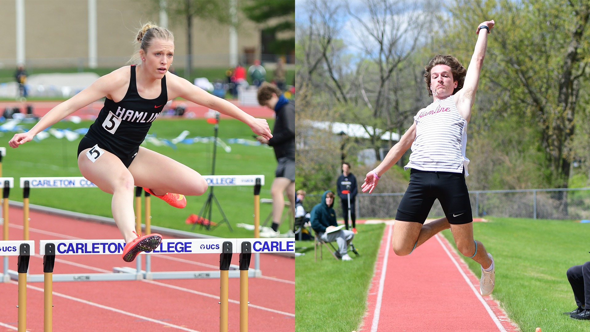 Baumann and Haglin, Men's and Women's Track and Field at MIAC Outdoor Championship Multis 2026