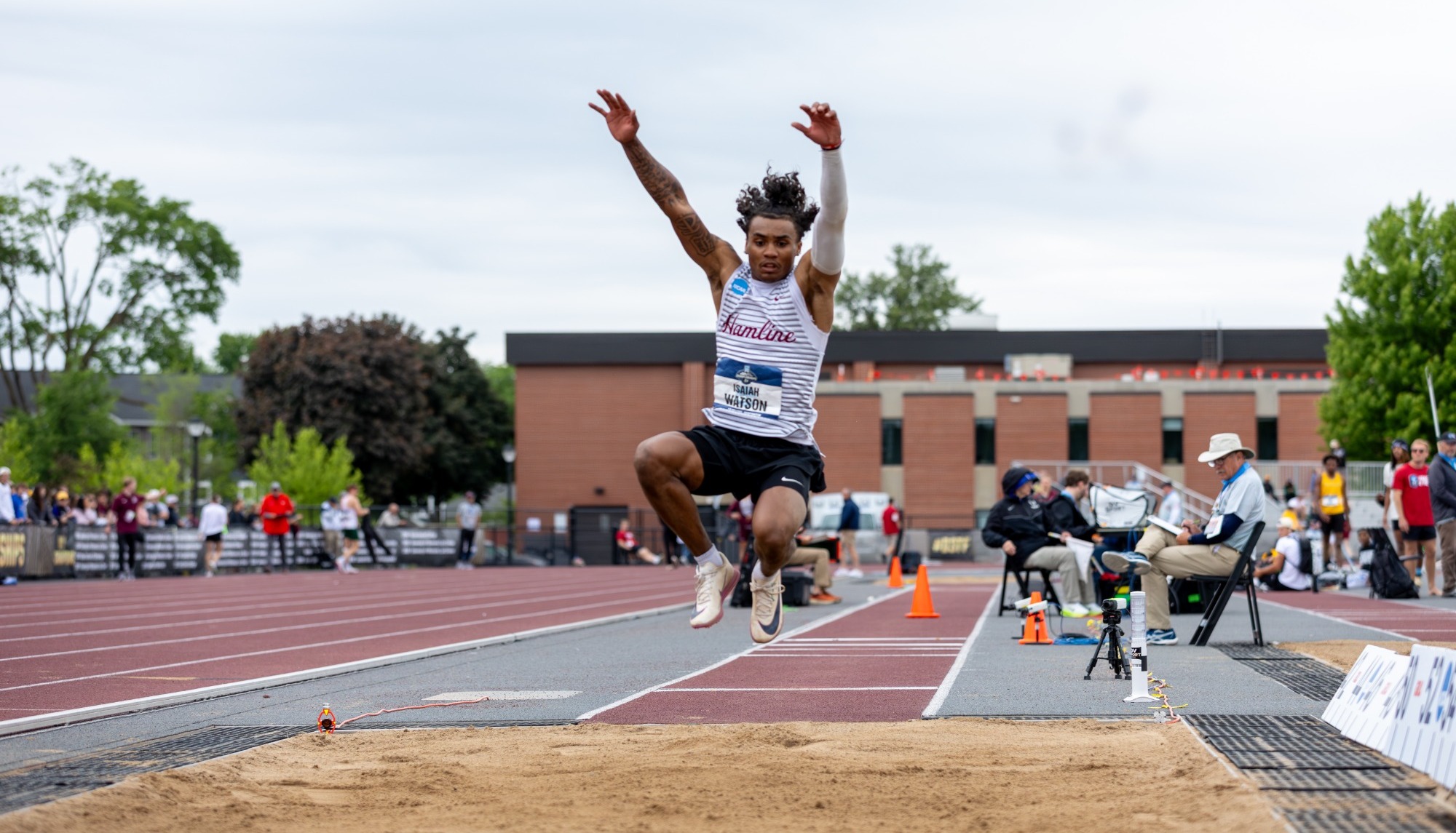 Isaiah Watson jumping at NCAA Outdoor Championships