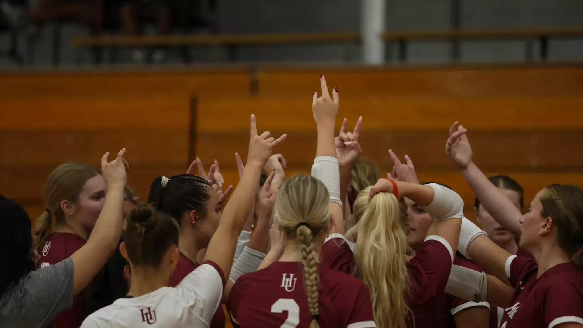 Volleyball Huddle during Saint Paul Classic Tournament