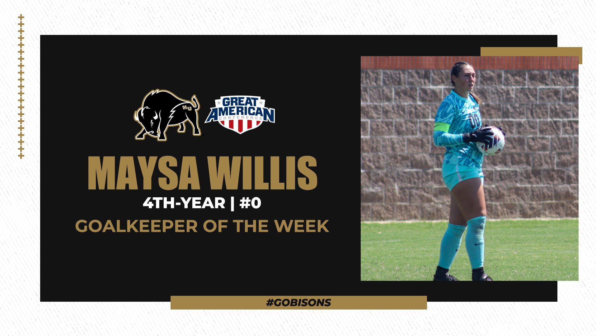 2026 Maysa Willis GK Player of the Week