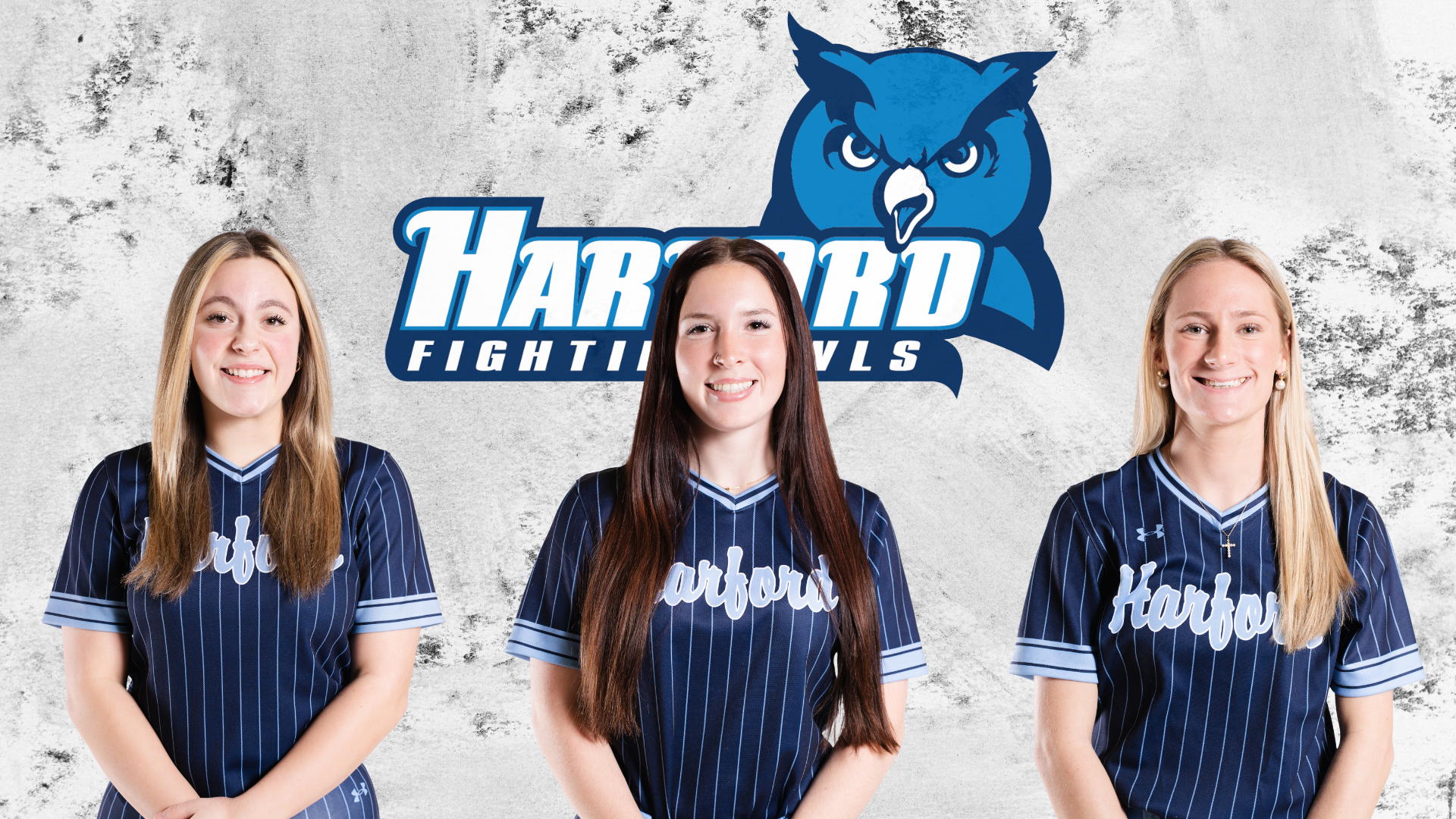 Pictured: Harford softball players Kayla Gist, Noelle Beavers and Ava Wimer