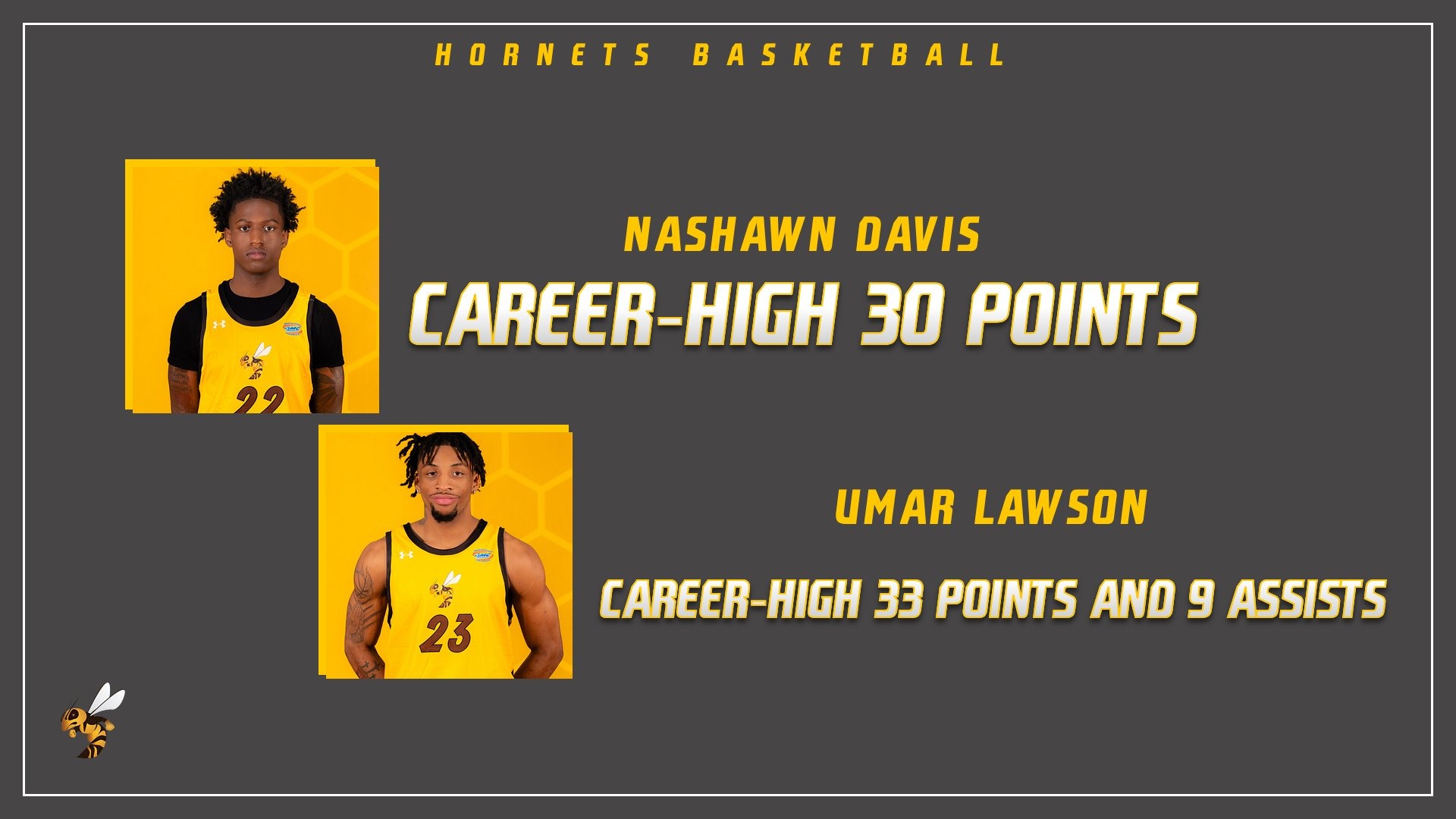 Davis and Lawson MBB at UHSP Career Games