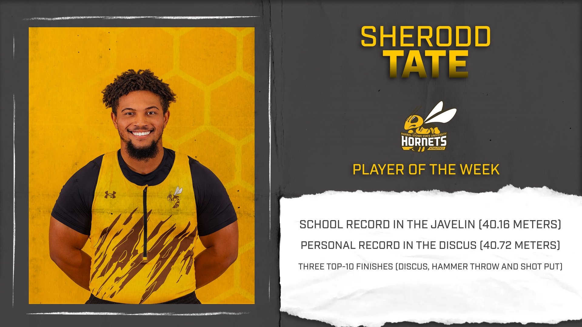 Sherodd Tate Field Athlete of the Week