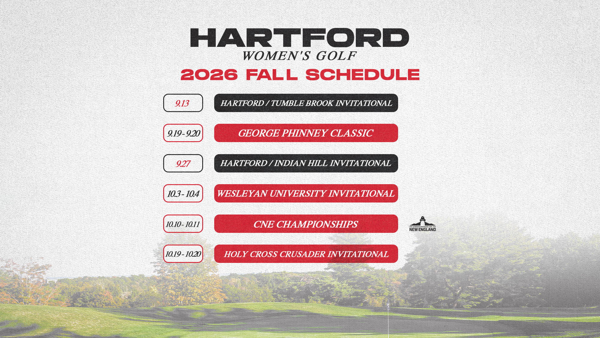 WGOLF SCHEDULE