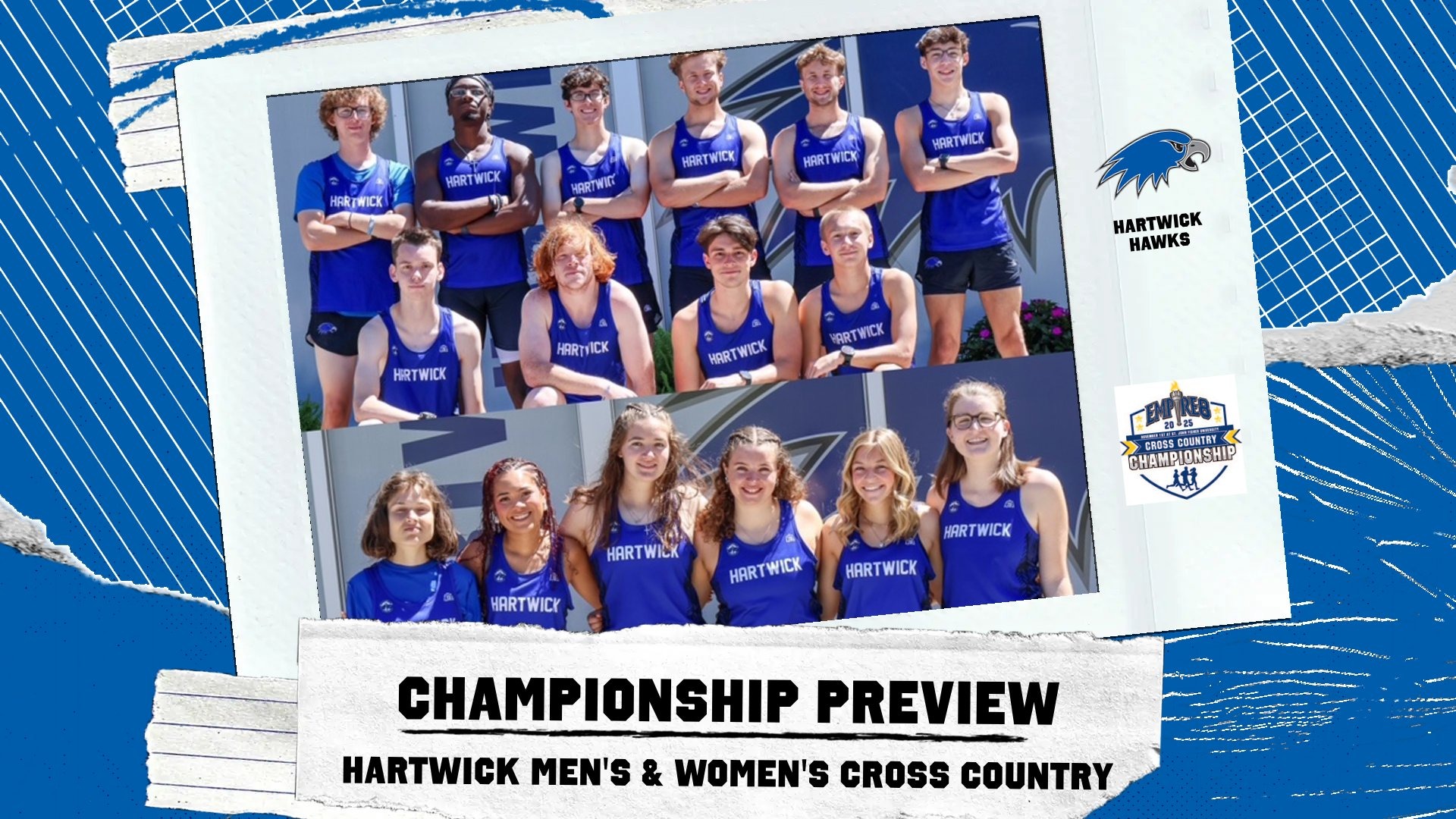 Hartwick Cross Country 2025 Championship Preview Graphic